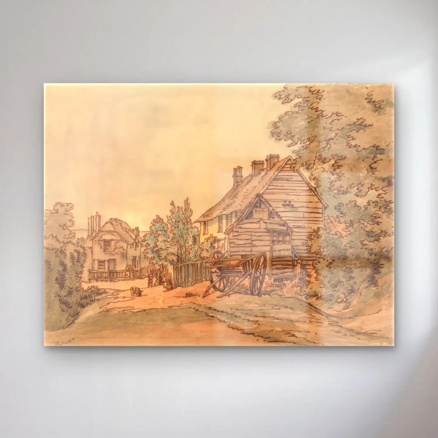 Vintage Köy Sokağı No. 10 cam tablo — Vintage Köy Sokağı No. 10 — vintage köy sokağı