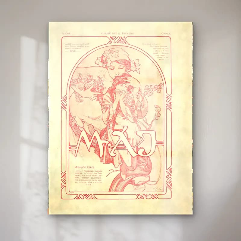 Vintage Harf Posteri – Kırmızı Tonlar cam tablo — Vintage Harf Posteri – Kırmızı Tonlar — vintage harf posteri