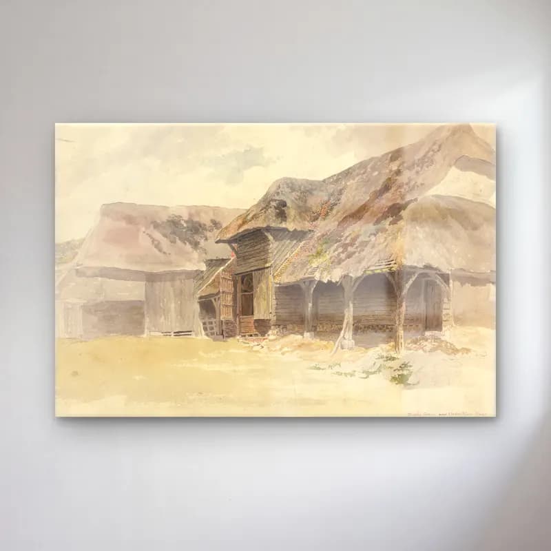 Suluboya Kır Evi No. 21 cam tablo — Suluboya Kır Evi No. 21 — suluboya kır evi