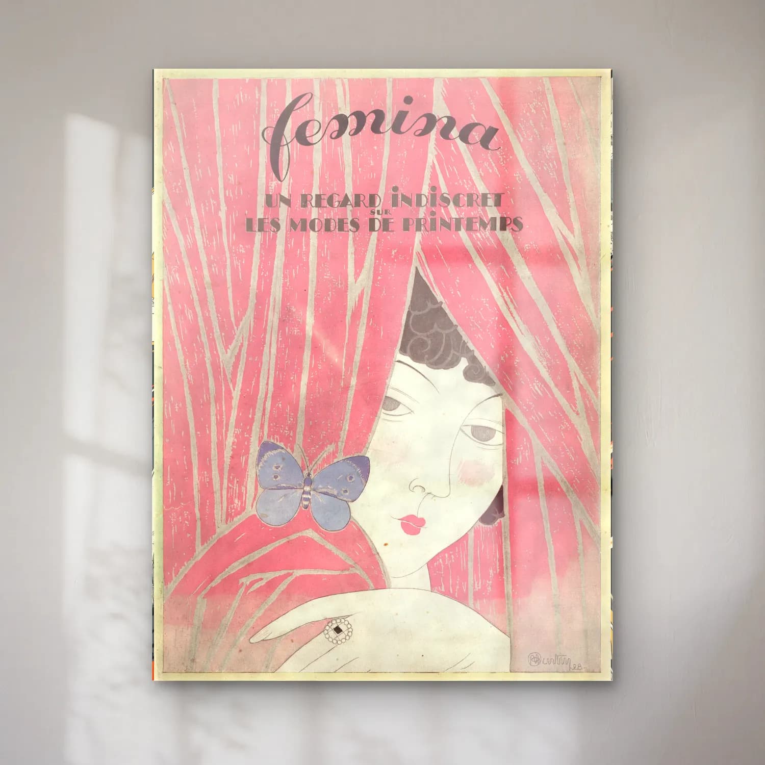 Vintage Poster Elbiseli Kadın No. 32 cam tablo — Vintage Poster Elbiseli Kadın No. 32 — vintage poster elbiseli kadın