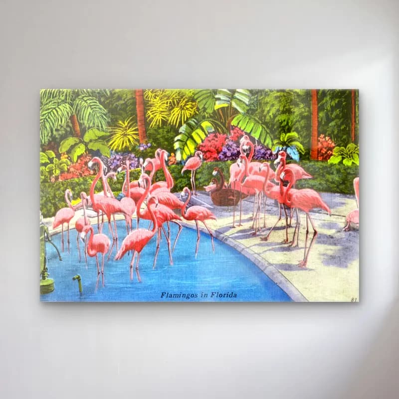 Vintage Flamingo No. 3 cam tablo — Vintage Flamingo No. 3 — vintage flamingo