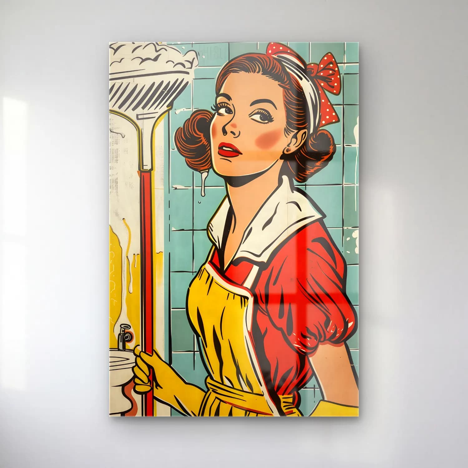 Pop Art Kadın Portresi No. 20 cam tablo — Pop Art Kadın Portresi No. 20 — pop art kadın portresi