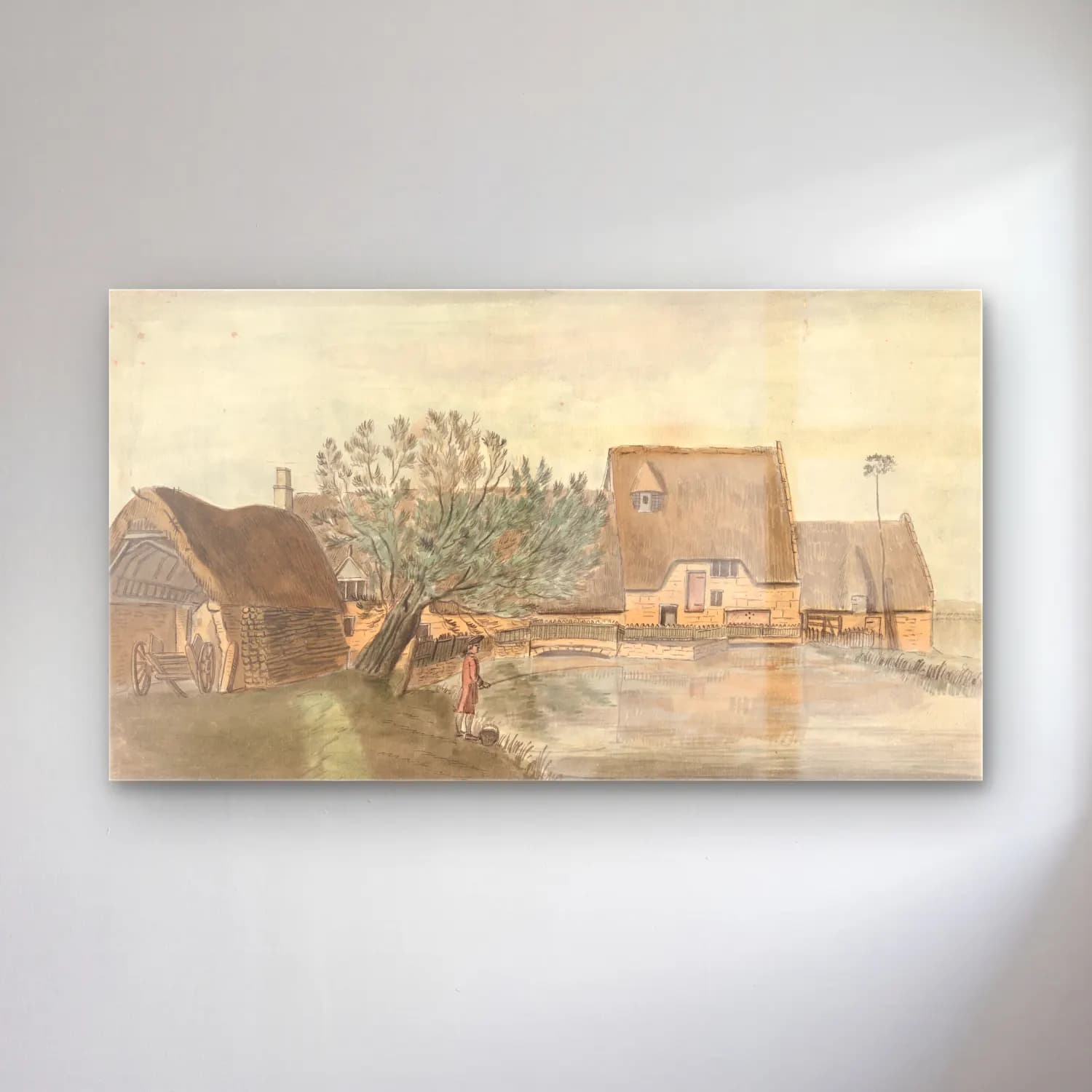 Suluboya Kır Evi No. 23 cam tablo — Suluboya Kır Evi No. 23 — suluboya kır evi