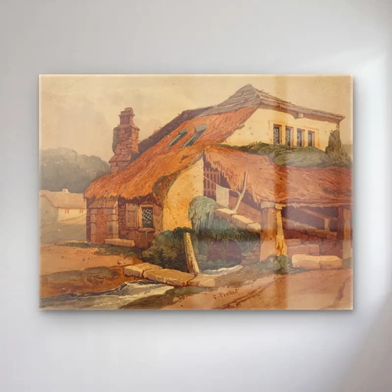 Vintage Kır Evi No. 26 cam tablo — Vintage Kır Evi No. 26 — vintage kır evi