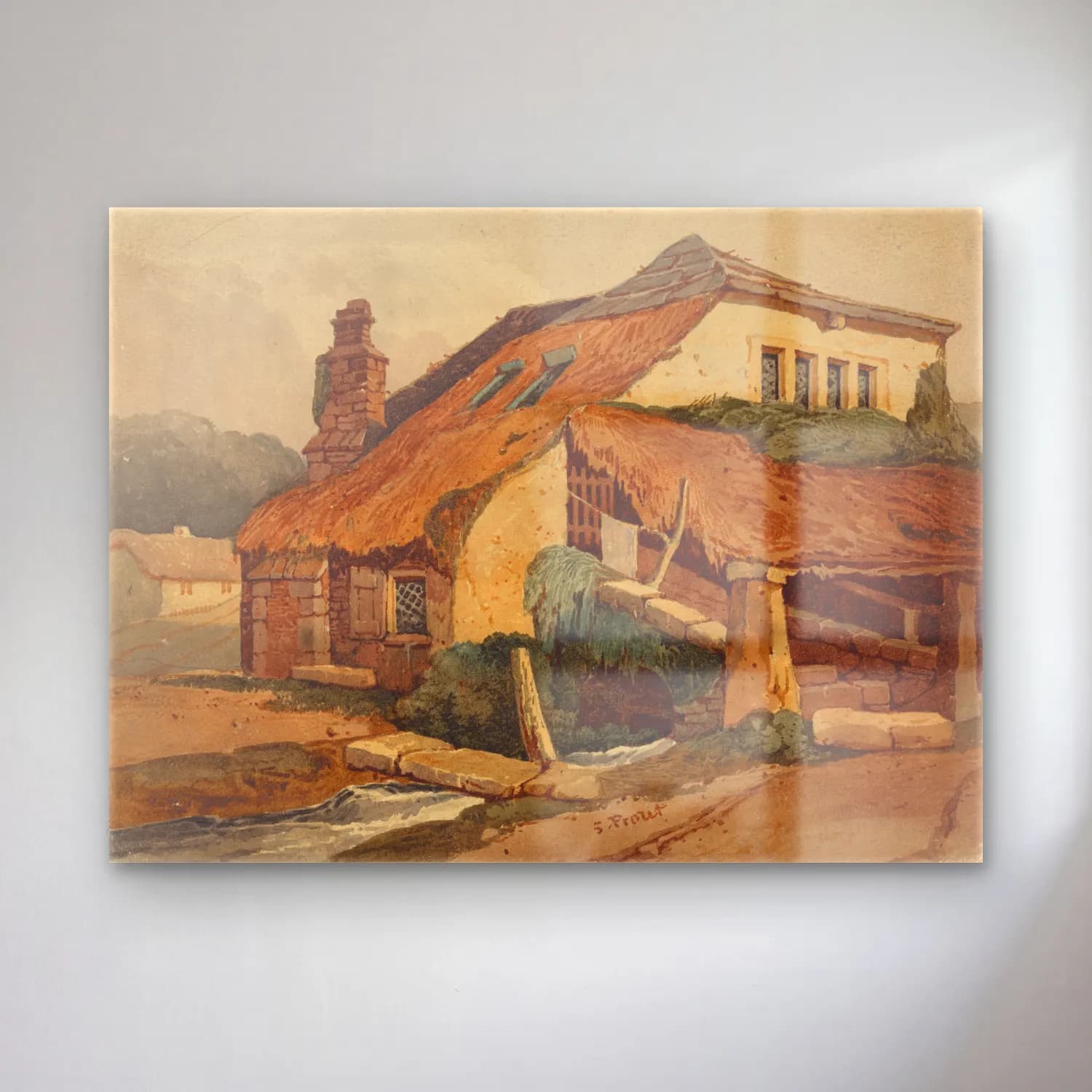 Vintage Kır Evi No. 26 cam tablo — Vintage Kır Evi No. 26 — vintage kır evi