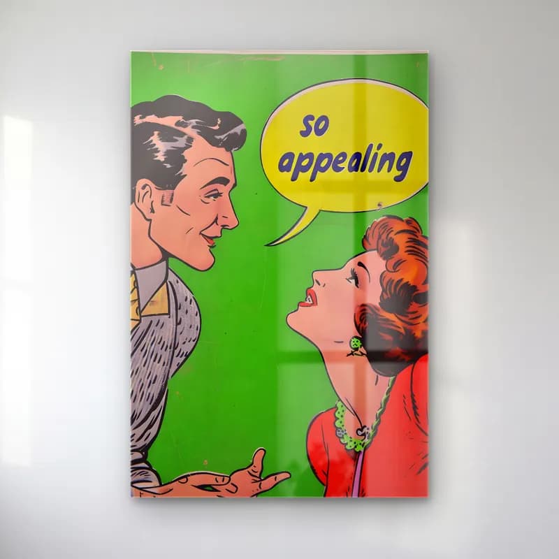 Vintage Poster Aşıklar No. 30 cam tablo — Vintage Poster Aşıklar No. 30 — vintage poster aşıklar