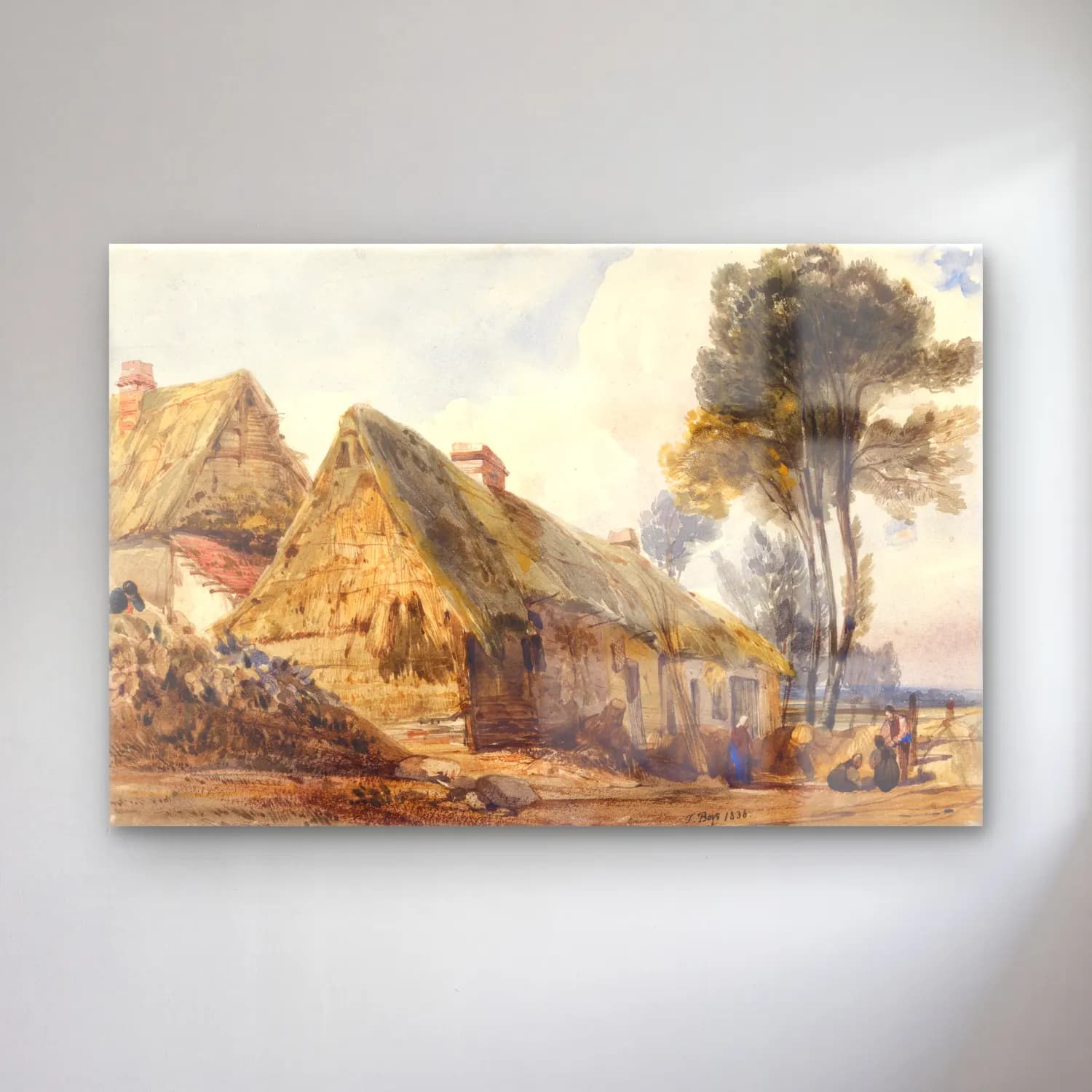 Suluboya Kır Evi No. 24 cam tablo — Suluboya Kır Evi No. 24 — suluboya kır evi