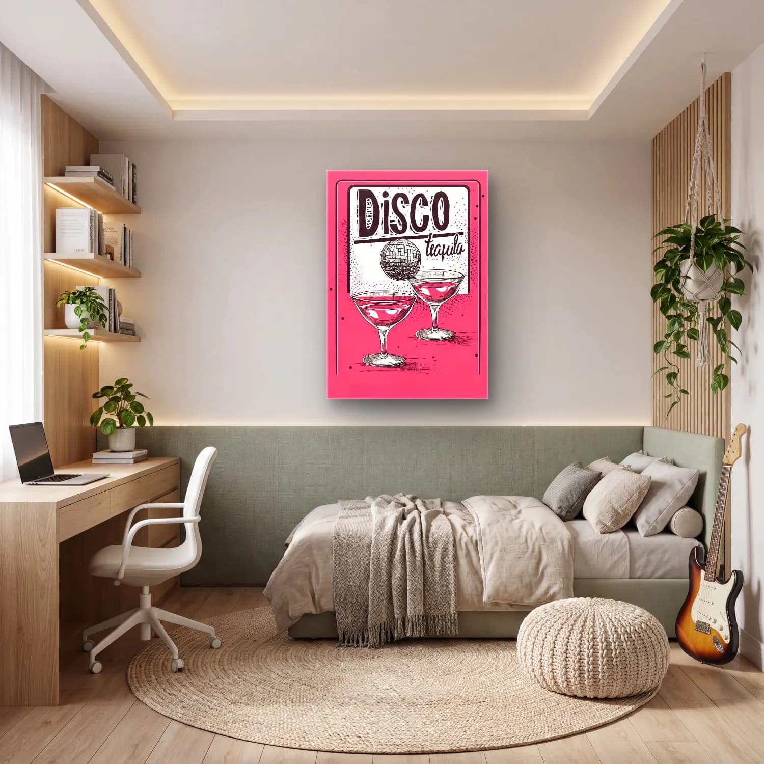 Vintage Poster Kokteyl No. 32 cam tablo — genç odasında