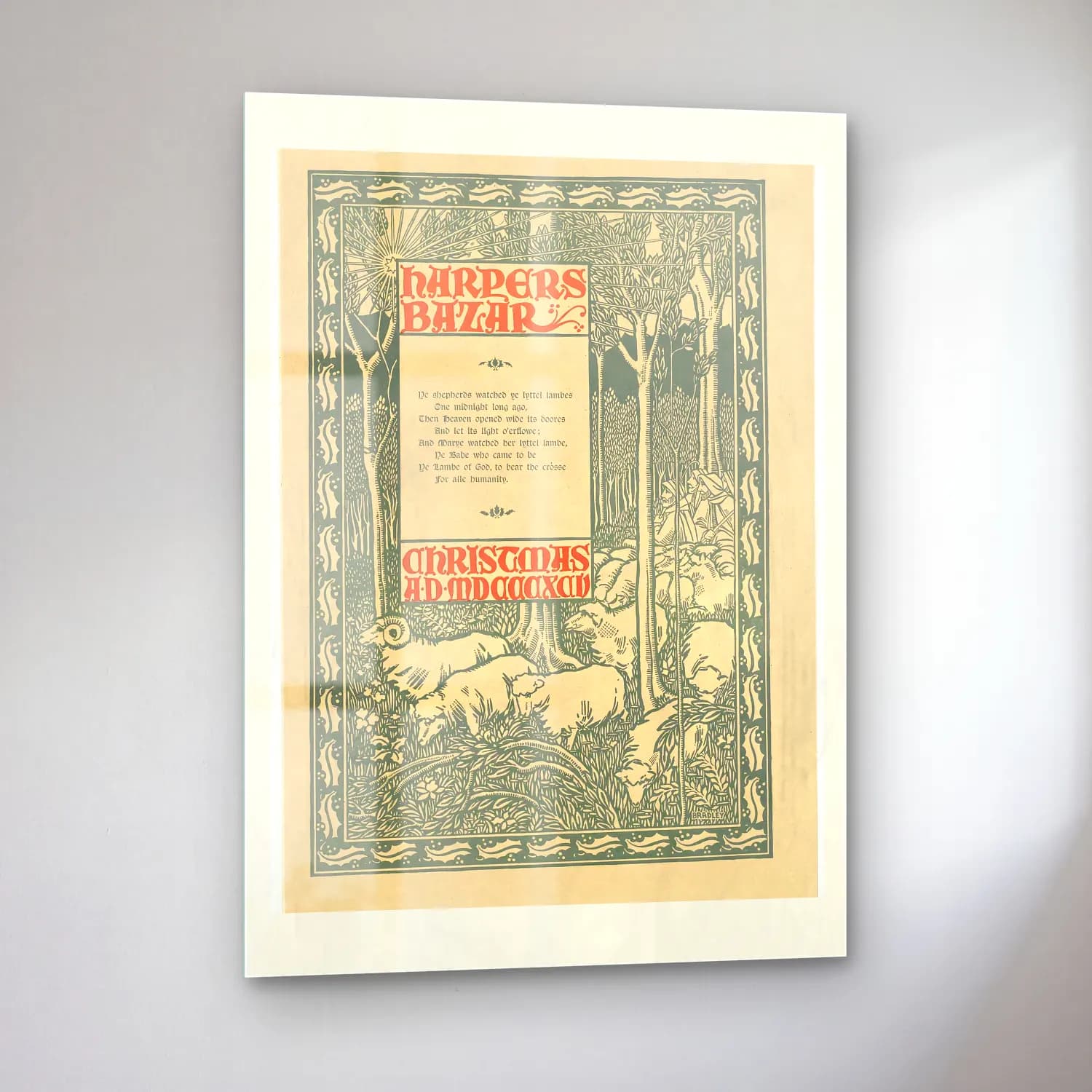 Vintage Poster Kitaplar – Bej Tonlar cam tablo — sol açıdan görünüm