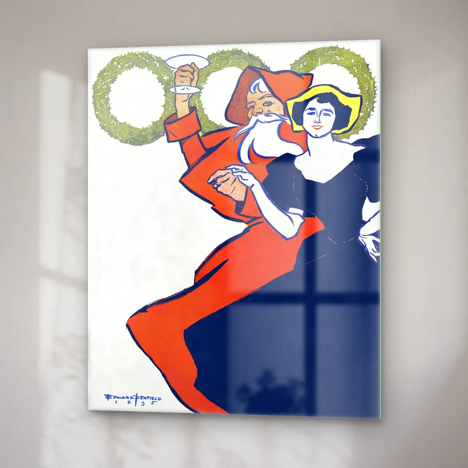 Vintage Poster Dansçılar No. 13 cam tablo — sağ açıdan görünüm