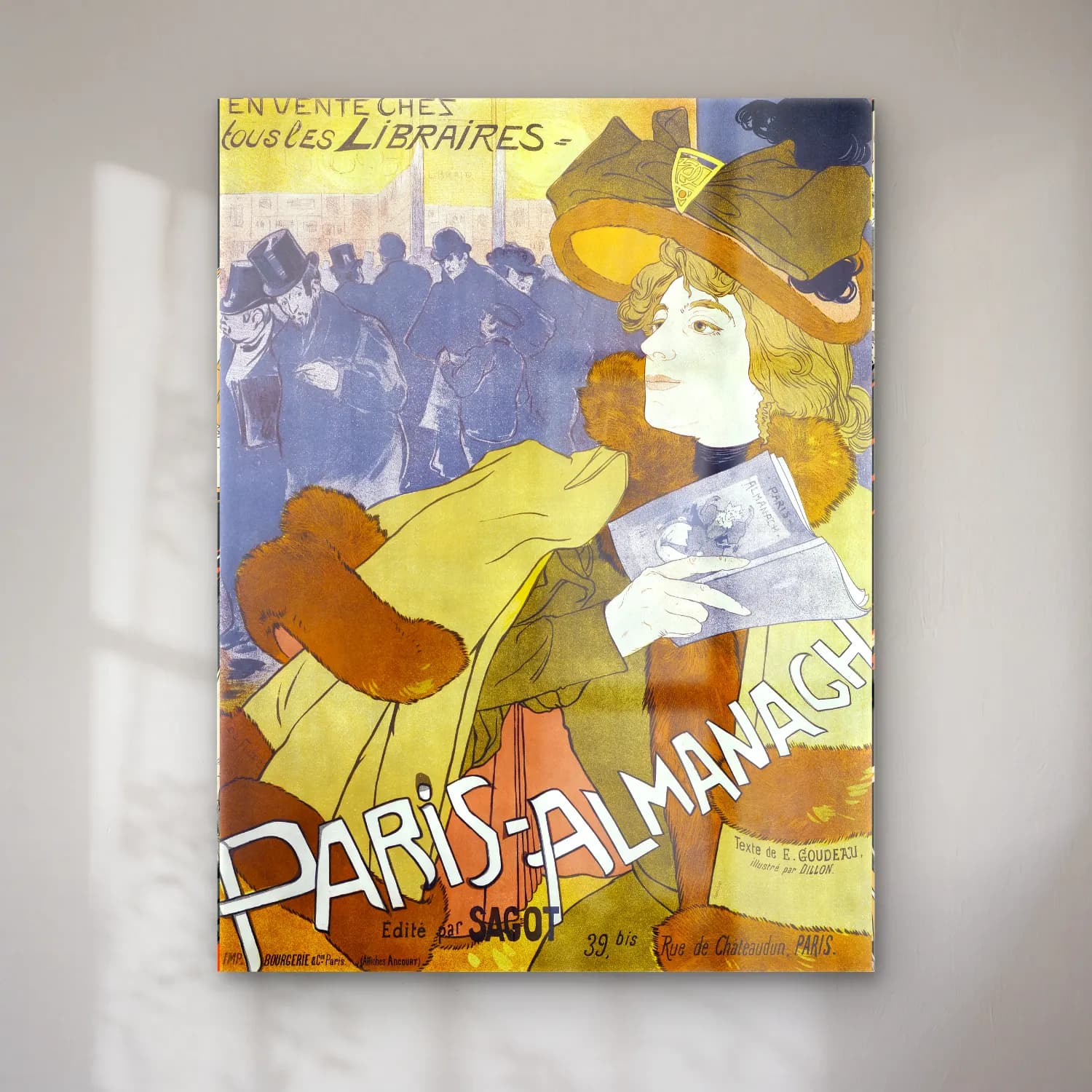 Vintage Poster Şapkalı Kadın No. 10 cam tablo — Vintage Poster Şapkalı Kadın No. 10 — vintage poster şapkalı kadın