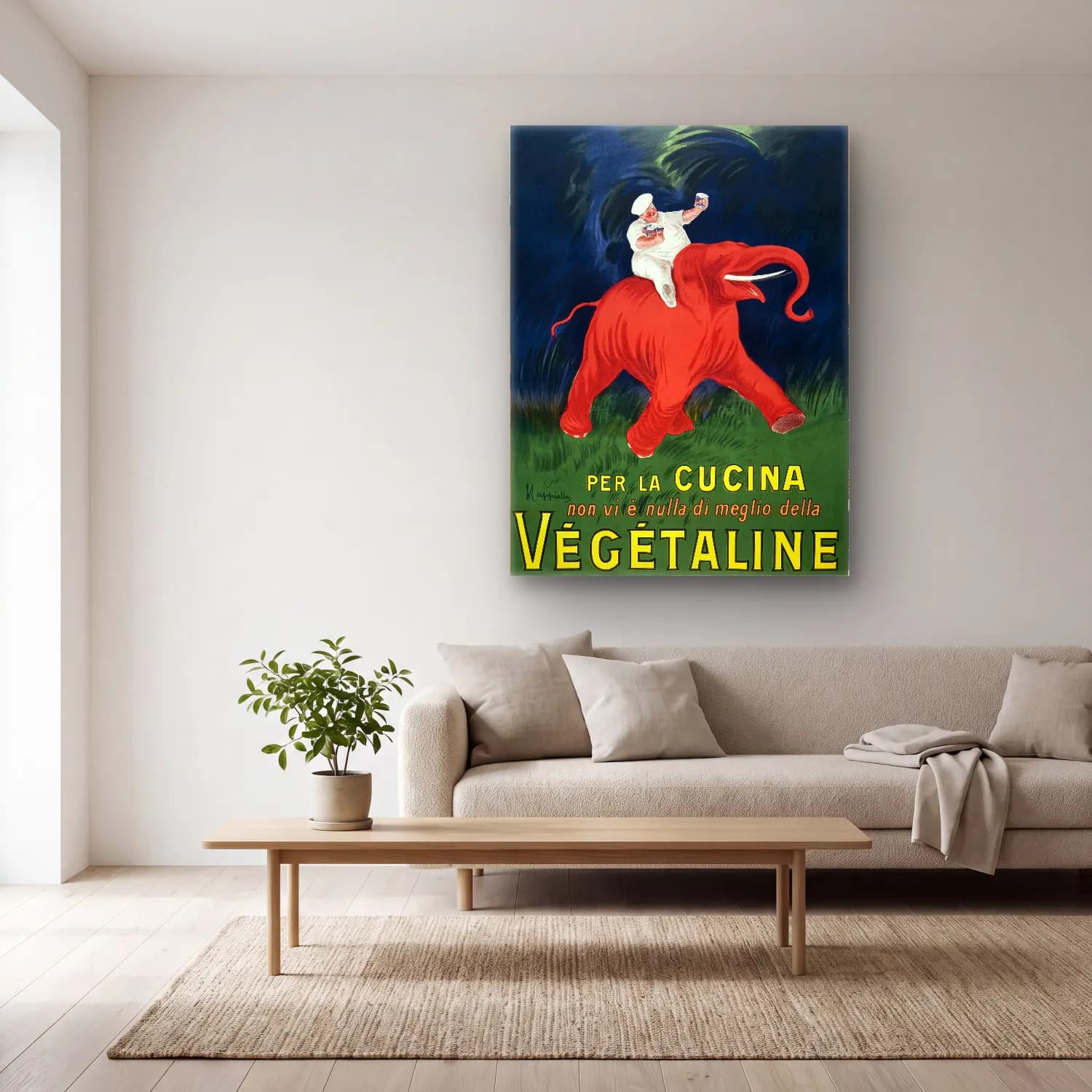 Vintage Poster Fil cam tablo — açık renk salonda