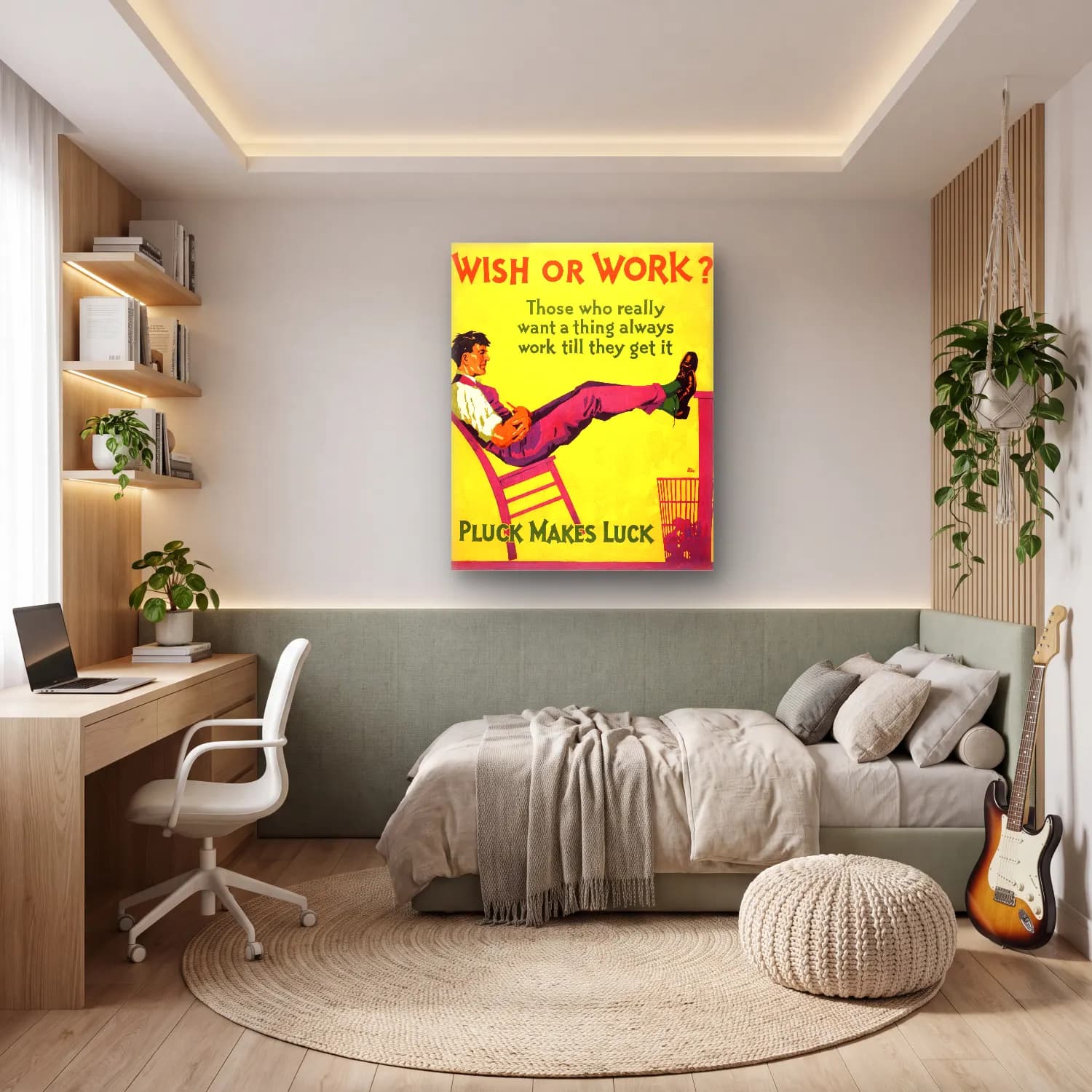 Vintage Poster Ördekler – Mor Tonlar cam tablo — genç odasında