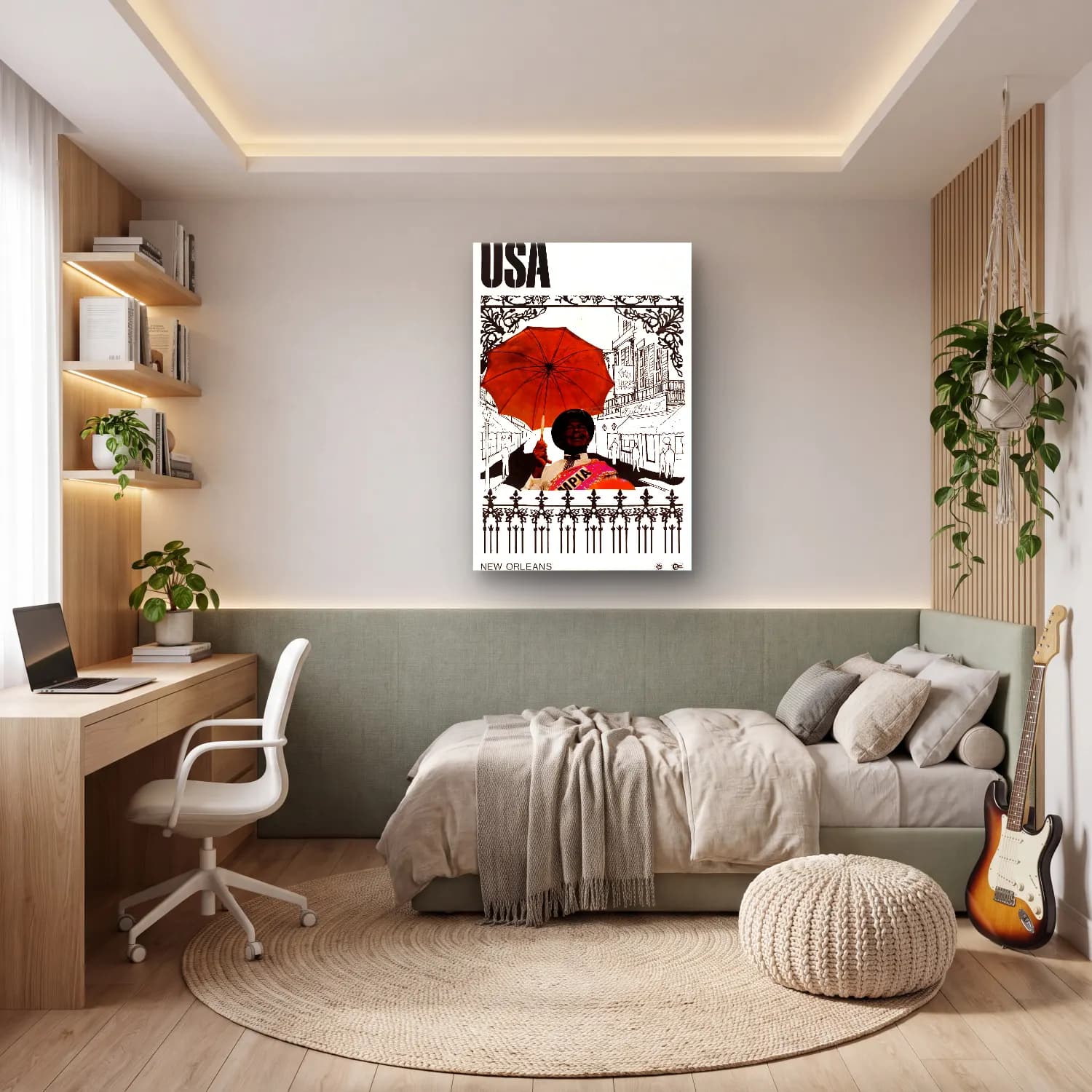 Vintage Poster Şapkalı Kadın No. 12 cam tablo — genç odasında