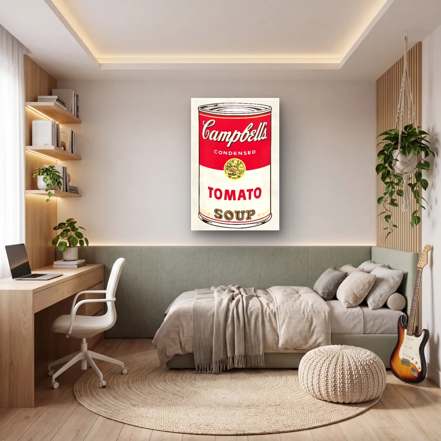 Vintage Poster Makarna No. 6 cam tablo — genç odasında