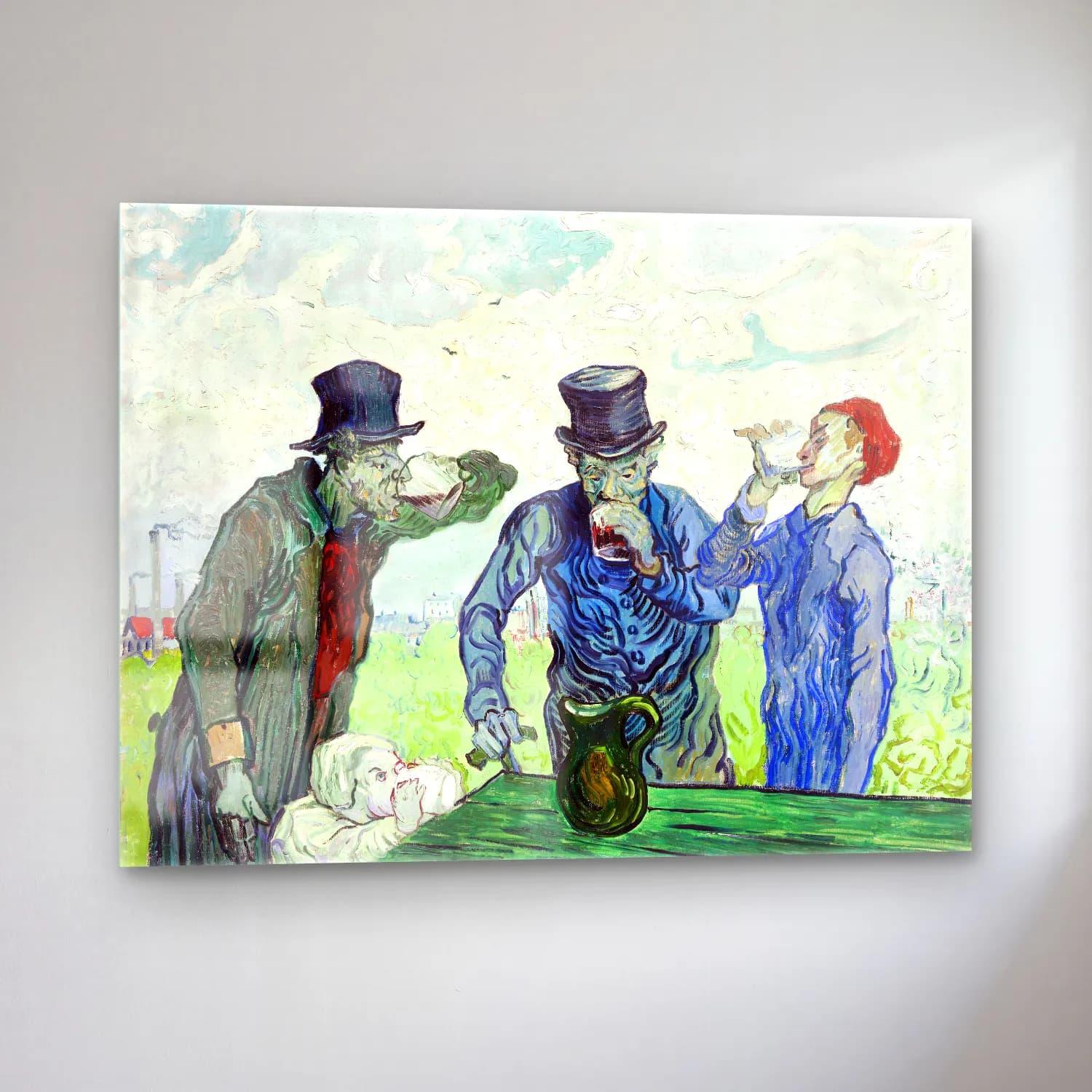Vincent Van Gogh – The Drinkers cam tablo — sol açıdan görünüm
