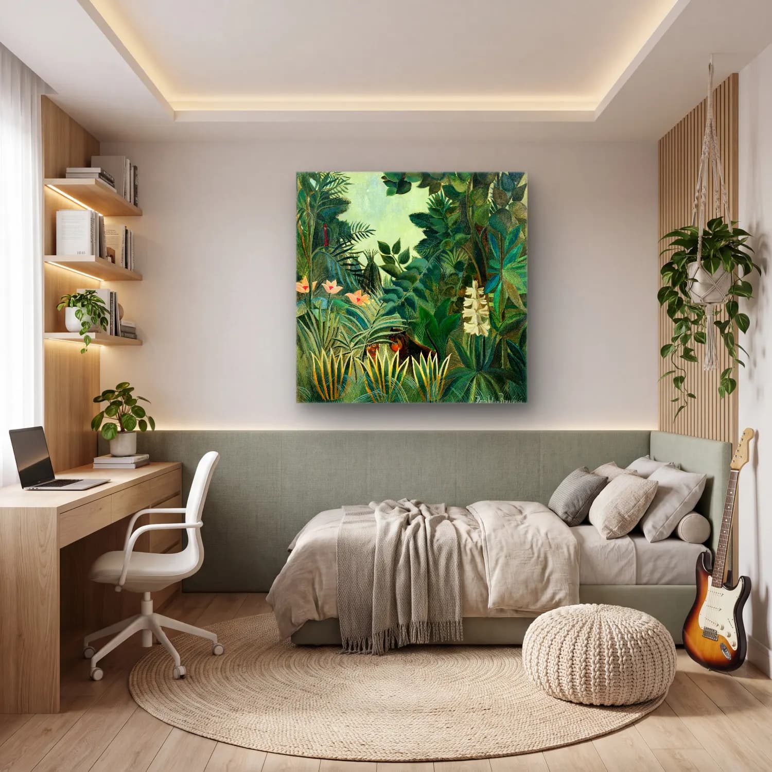 Henri Rousseau – The Equatorial Jungle cam tablo — genç odasında