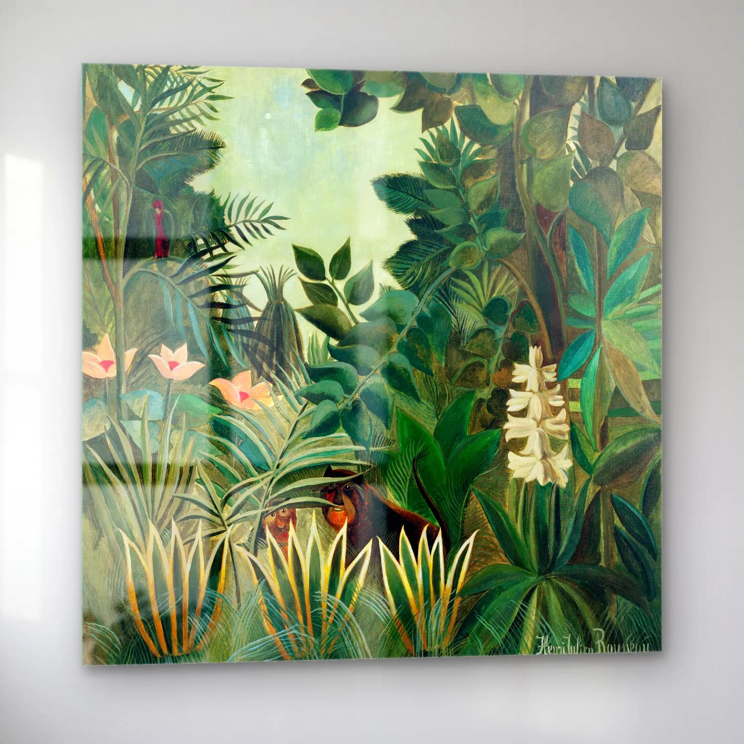 Henri Rousseau – The Equatorial Jungle cam tablo — sol açıdan görünüm