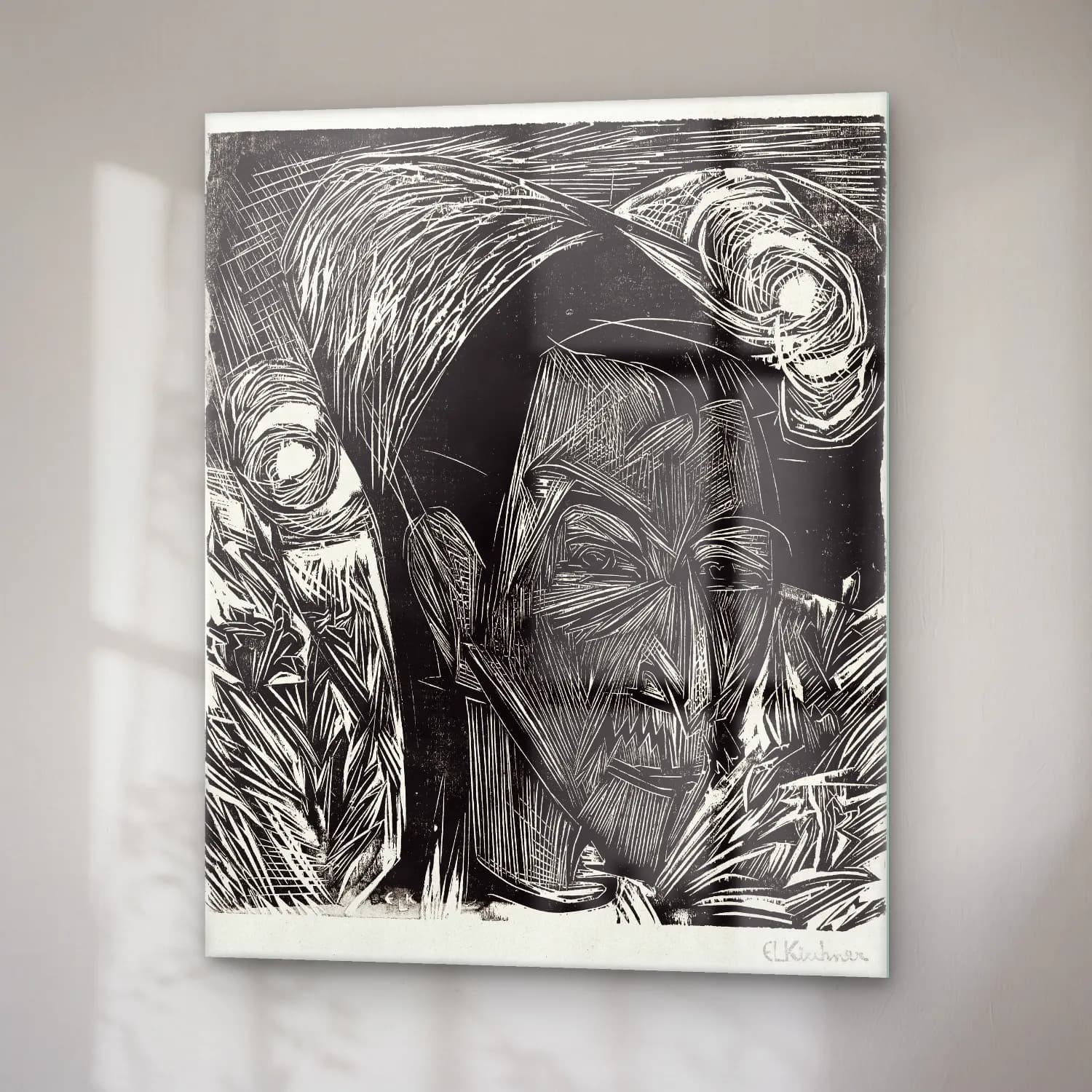 Ludwig Kirchner – The Fifth Bauhaus Portfolio German Artists Ernst cam tablo — sağ açıdan görünüm