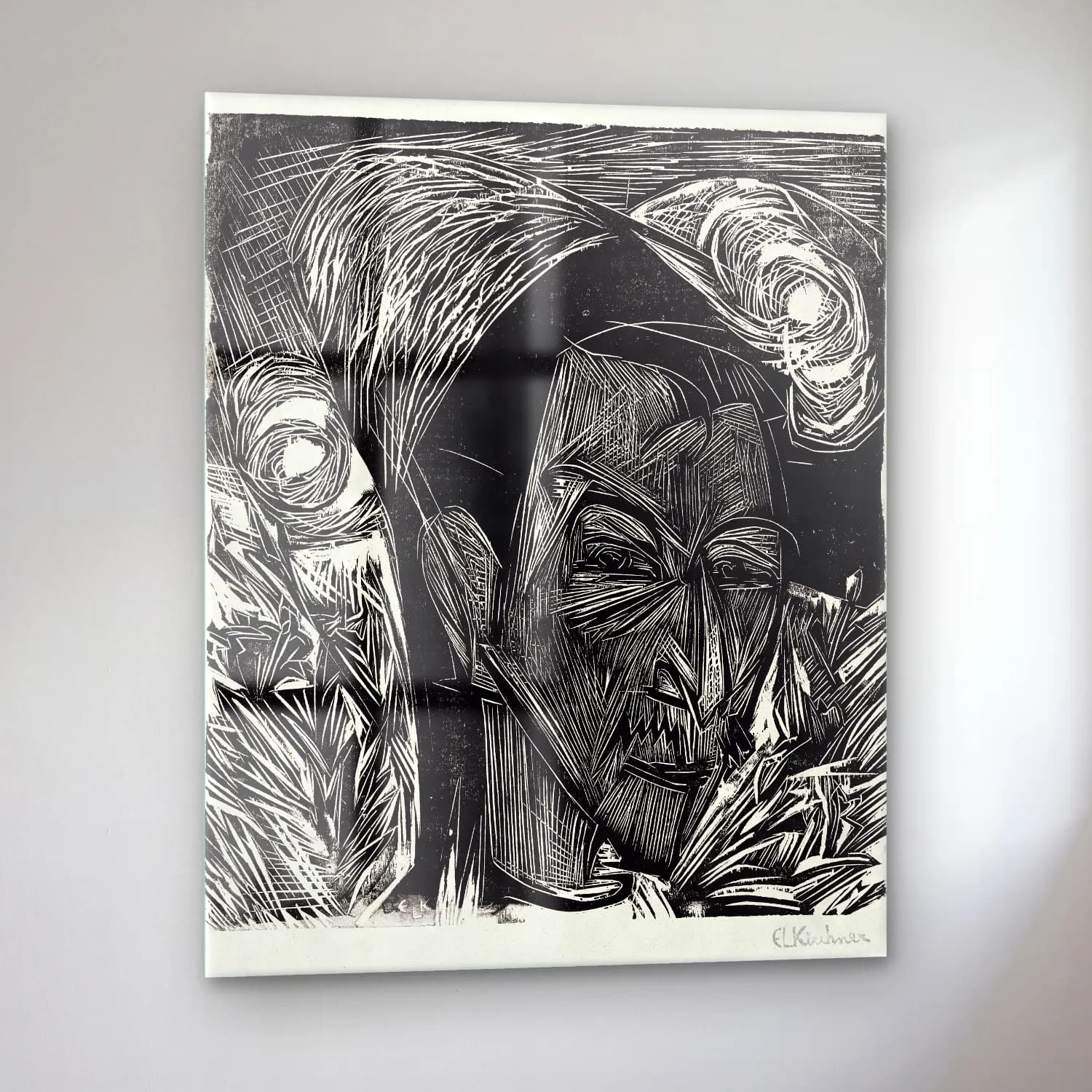 Ludwig Kirchner – The Fifth Bauhaus Portfolio German Artists Ernst cam tablo — sol açıdan görünüm