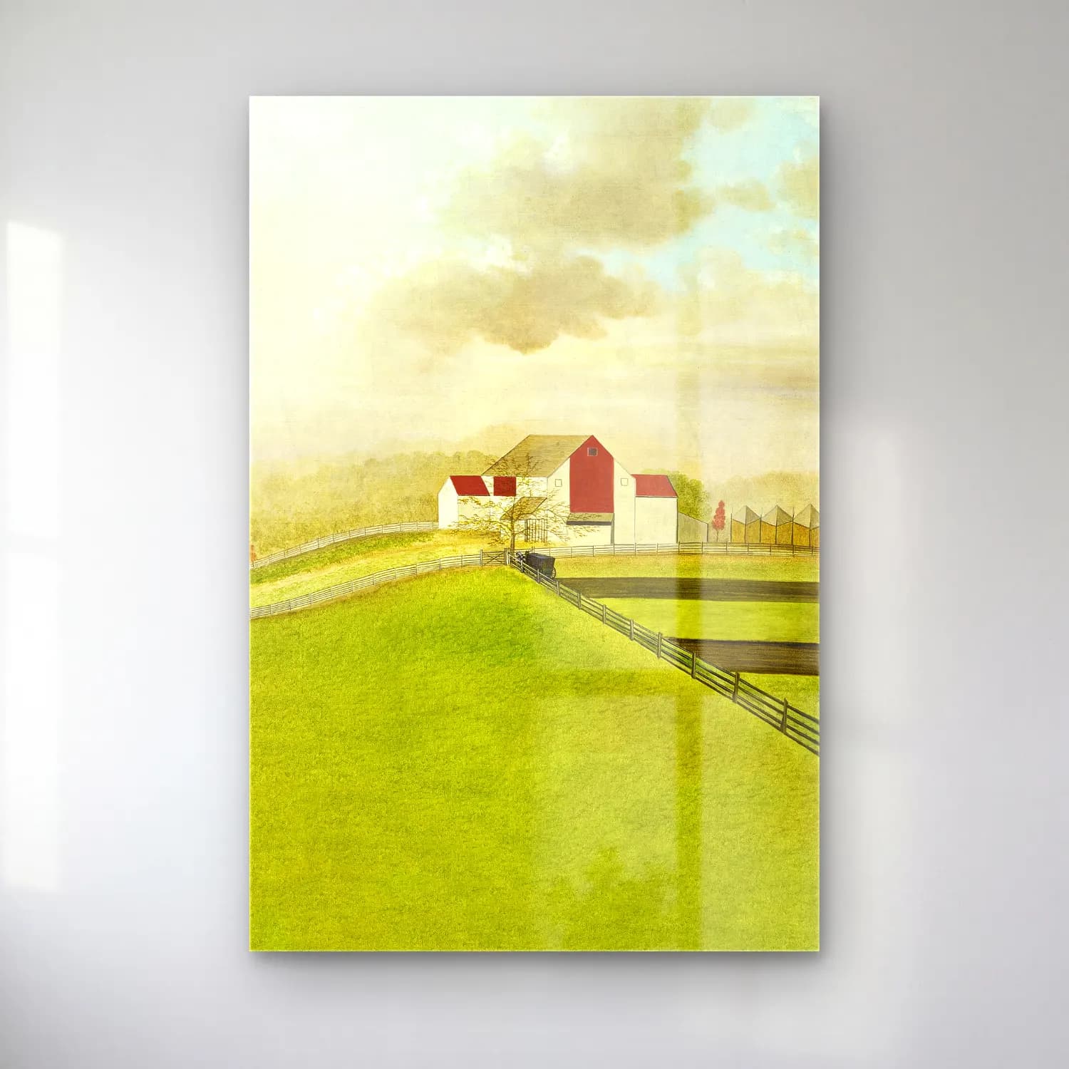Suluboya Kır Evi No. 30 cam tablo — Suluboya Kır Evi No. 30 — suluboya kır evi