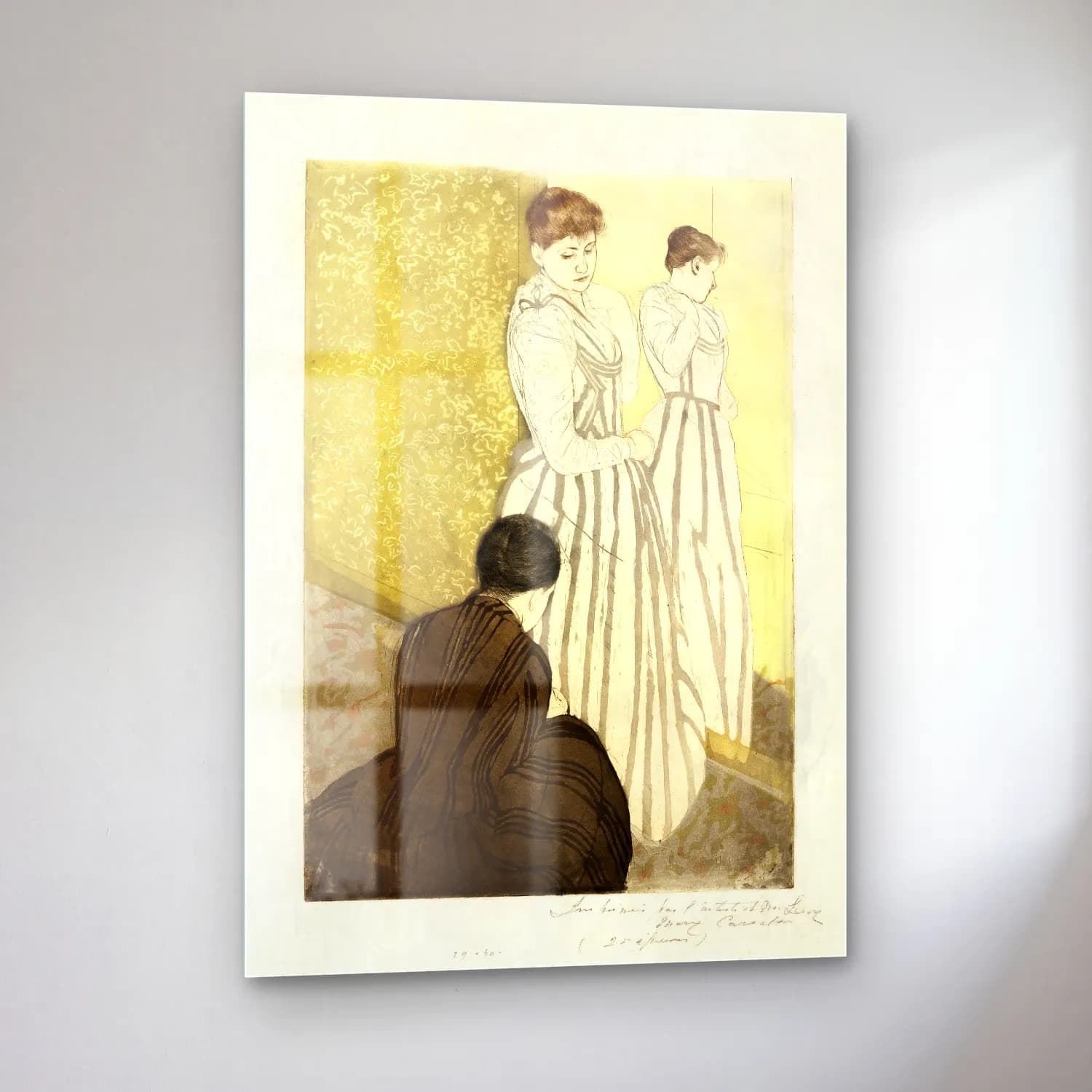 Mary Cassatt – The Fitting cam tablo — sol açıdan görünüm