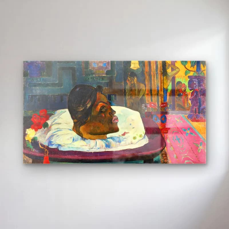 Paul Gauguin – The Royal End (Arii Matamoe) cam tablo — Paul Gauguin – The Royal End (Arii Matamoe) — empresyonist kadın portresi