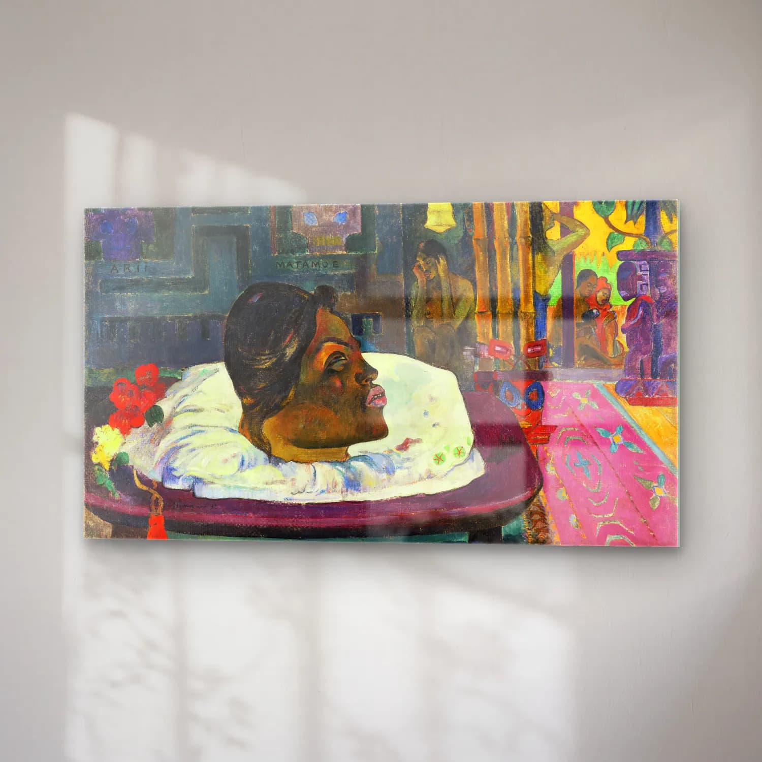 Paul Gauguin – The Royal End (Arii Matamoe) cam tablo — sağ açıdan görünüm