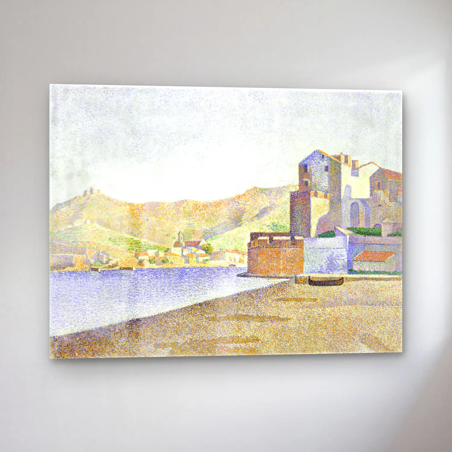 Paul Signac – The Town Beach, Collioure, Opus cam tablo — sol açıdan görünüm
