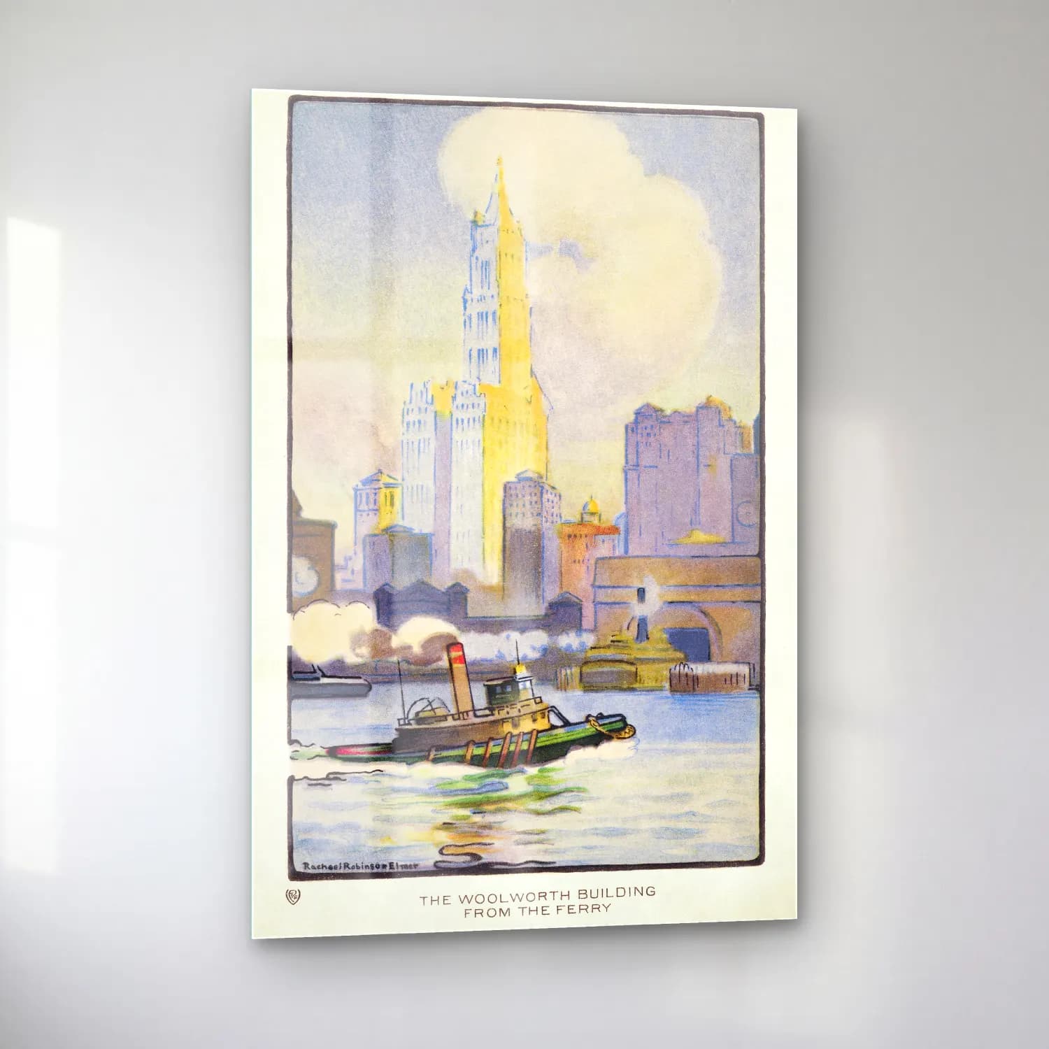 Rachael Robinson Elmer – The Woolworth Building from the Ferry from Art–Lovers New… cam tablo — sol açıdan görünüm