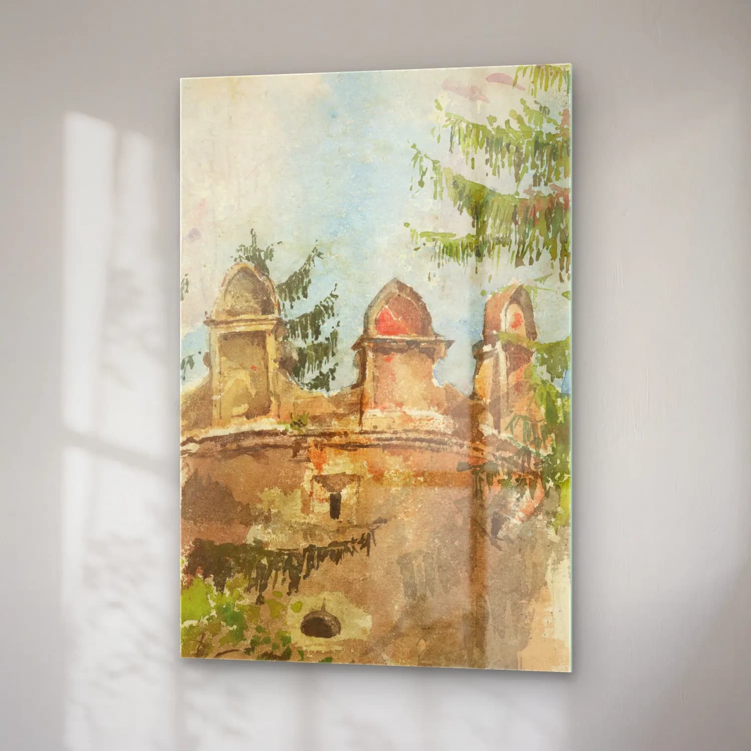 Suluboya Katedral No. 10 cam tablo — sağ açıdan görünüm