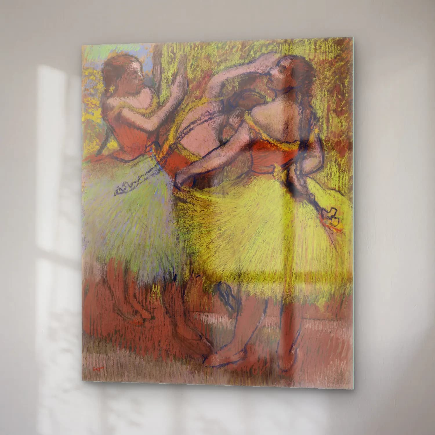 Edgar Degas – Three Dancers with Hair in Braids (Trois danseuses les… cam tablo — sağ açıdan görünüm