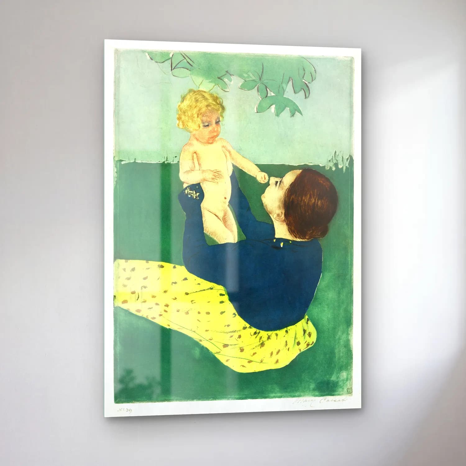 Mary Cassatt – Under the Horse Chestnut Tree cam tablo — sol açıdan görünüm