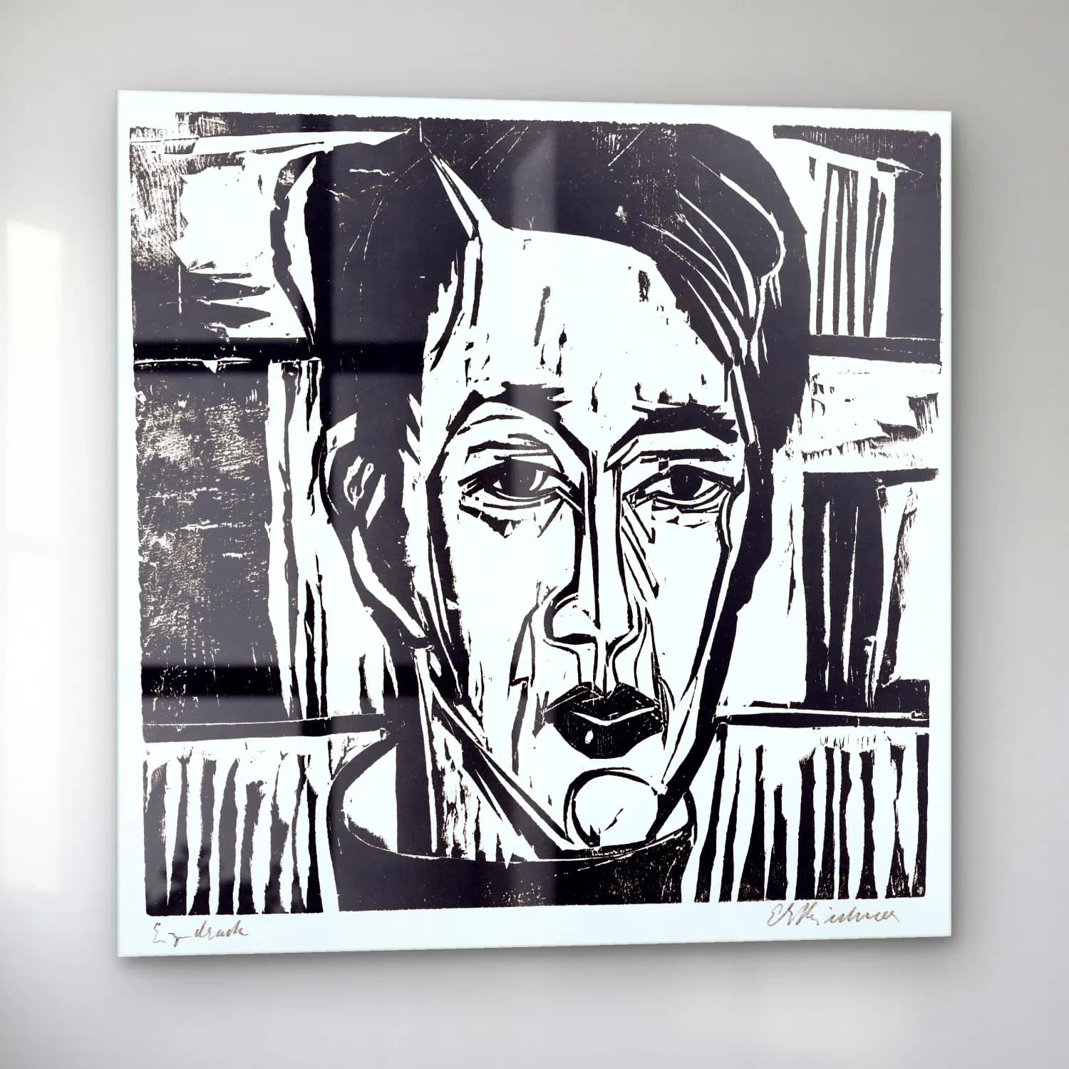 Ludwig Kirchner – Wehrlin, Facing front Ernst cam tablo — sol açıdan görünüm