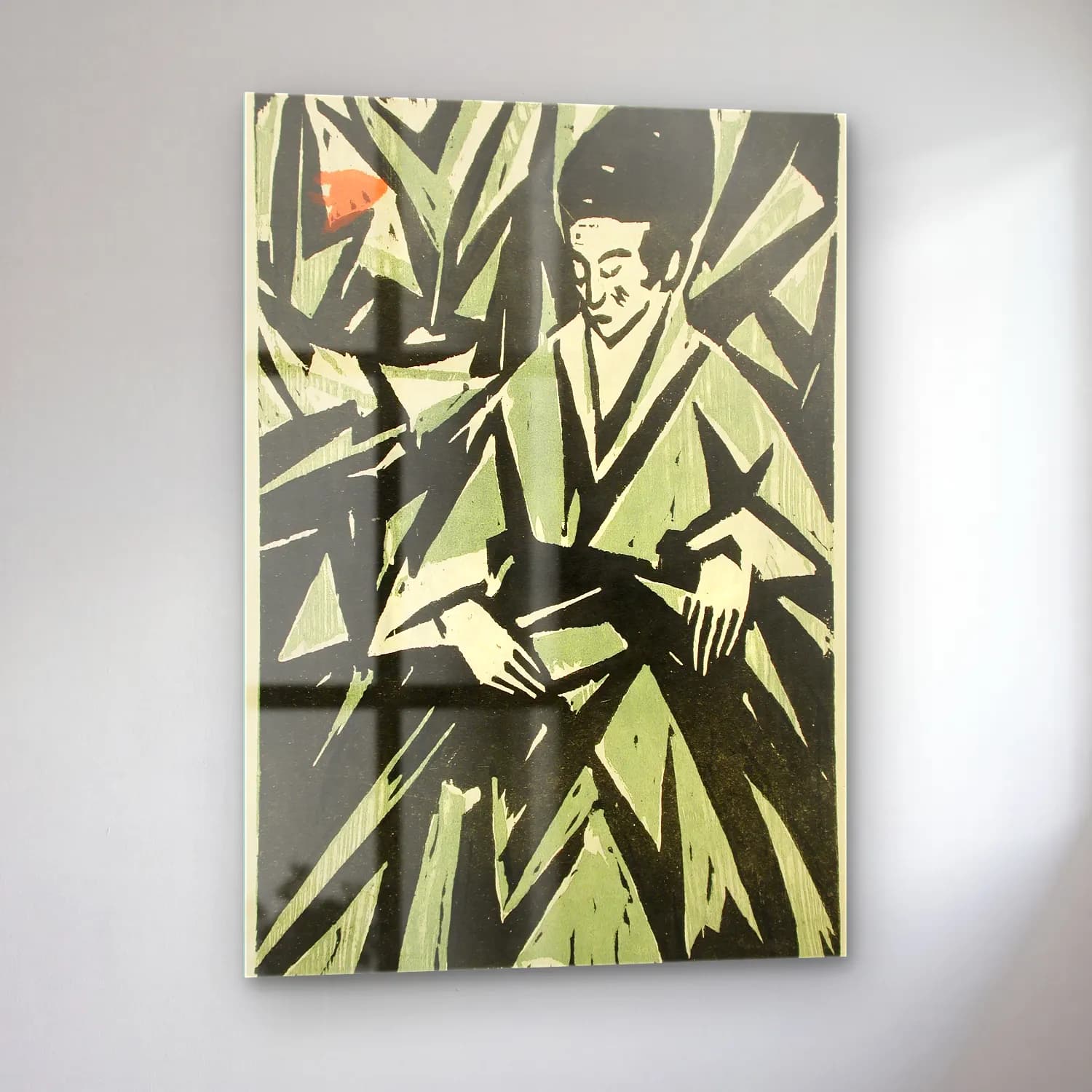 Otto Lange – Woman in green cam tablo — sol açıdan görünüm