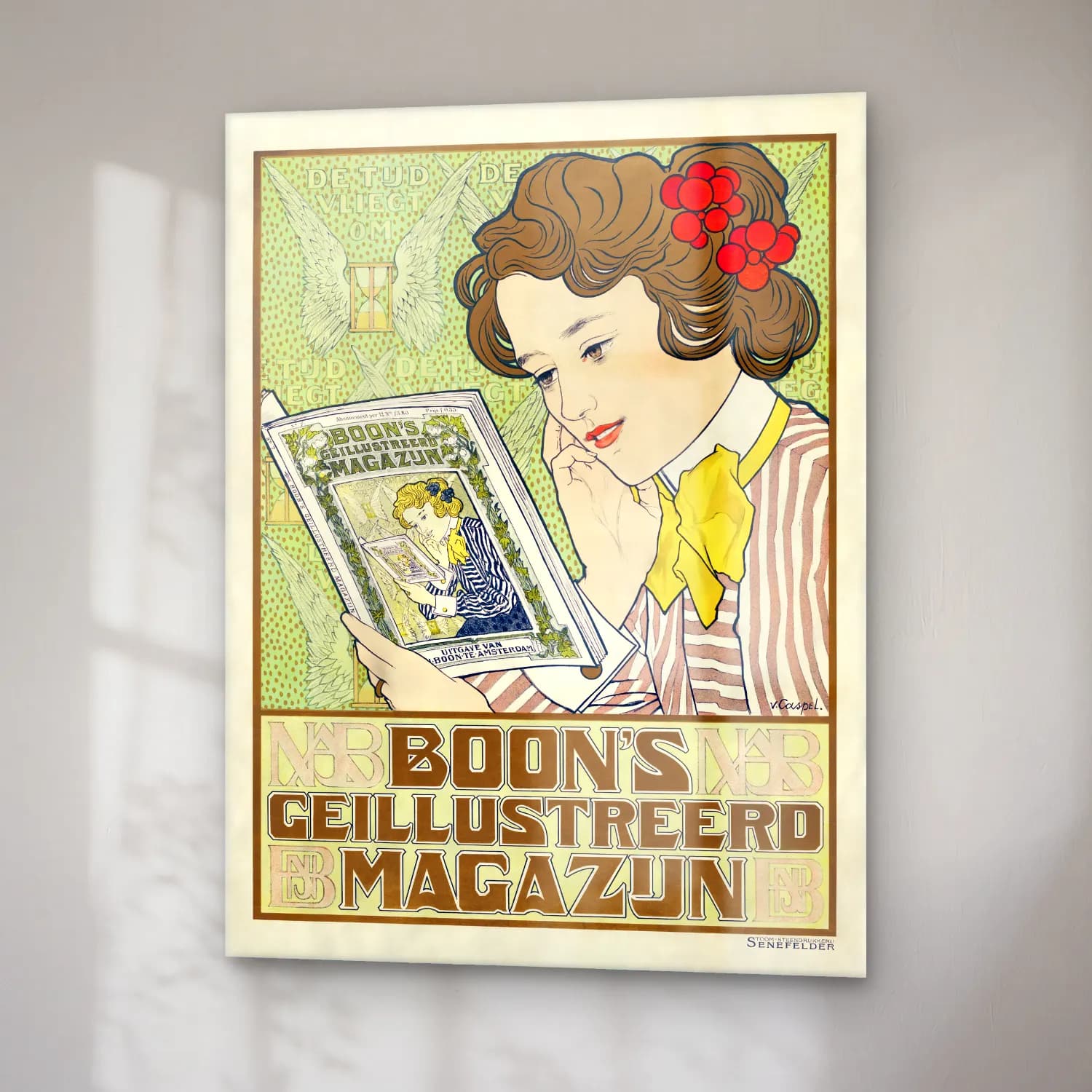 Johann Georg van Caspel – Affiche voor Boon s Geïllustreerd Magazijn cam tablo — sağ açıdan görünüm