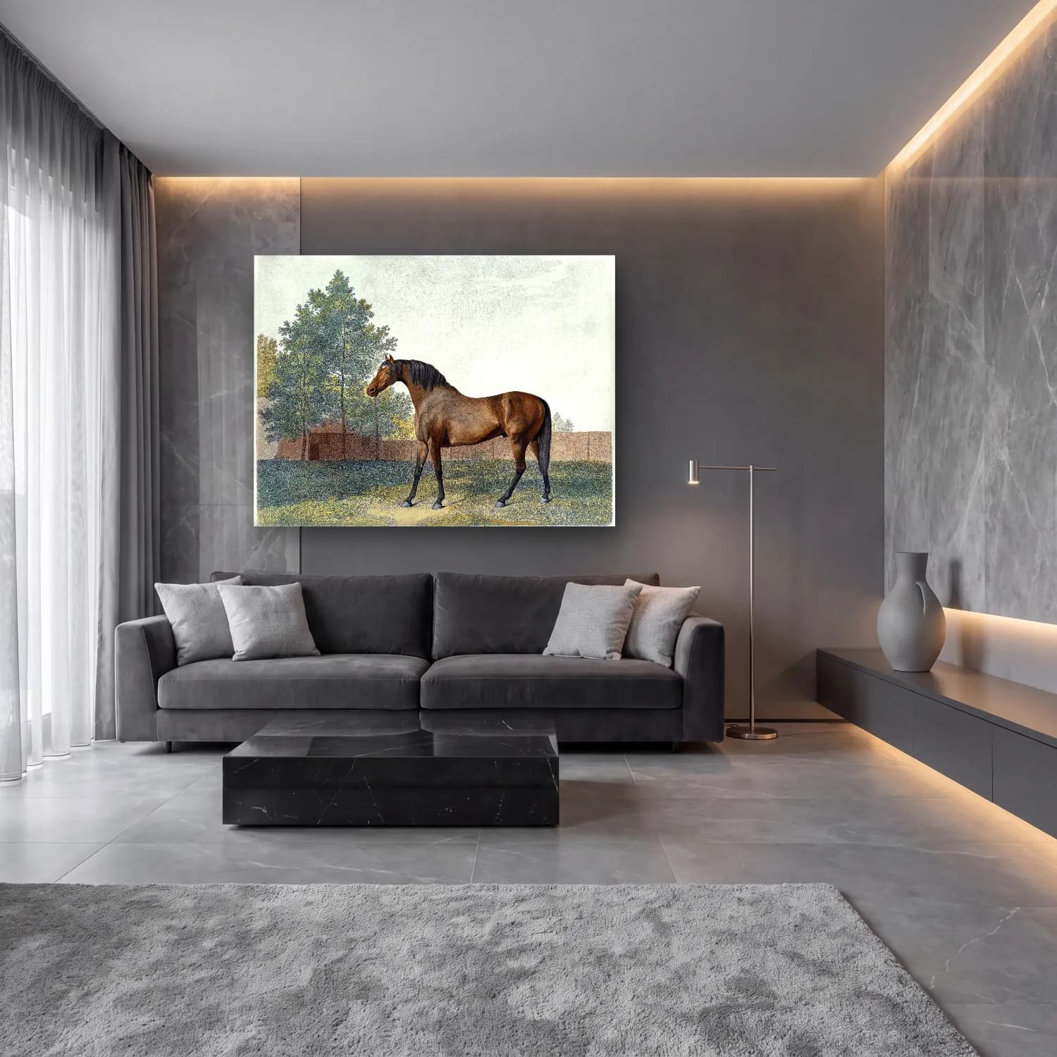 George Stubbs – Anvil cam tablo — lüks salon duvarında