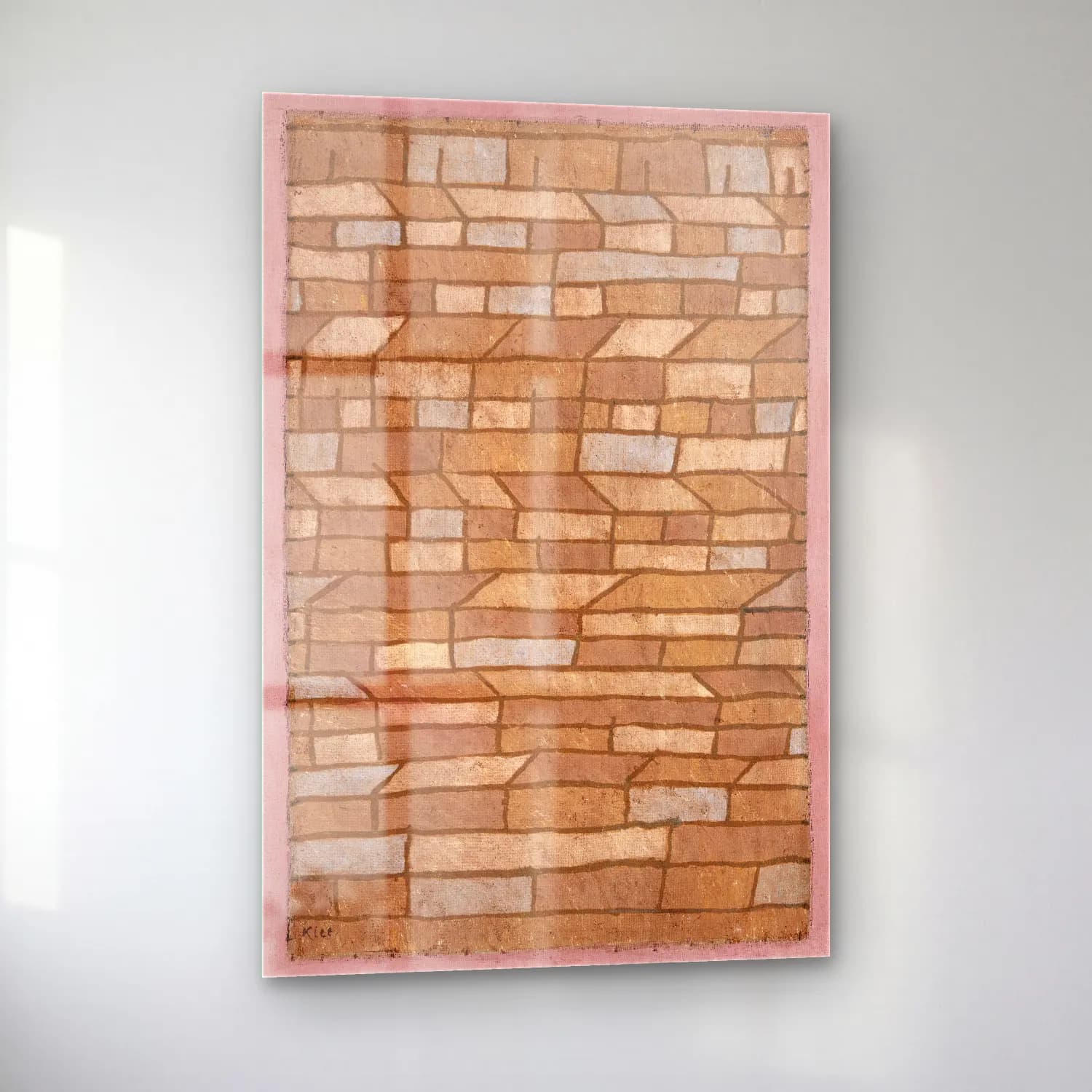 Paul Klee – Barracks Settlement (Barracks Settlement) cam tablo — sol açıdan görünüm