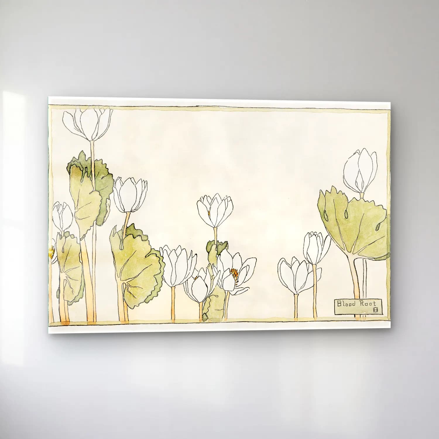 Hannah Borger Overbeck – Blood Root – Bej Tonlar cam tablo — sol açıdan görünüm