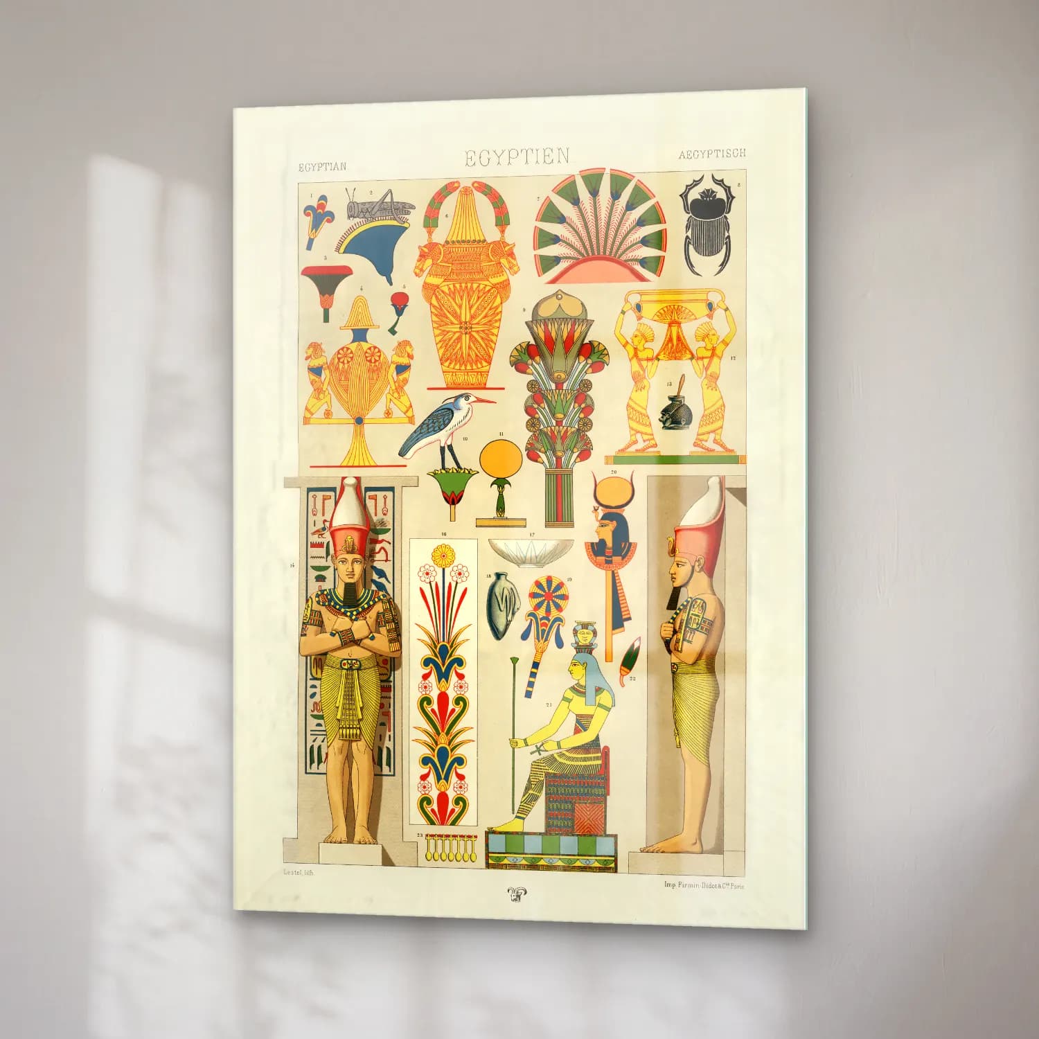 Albert Racine – Egyptian pattern. L ornement Polychrome cam tablo — sağ açıdan görünüm