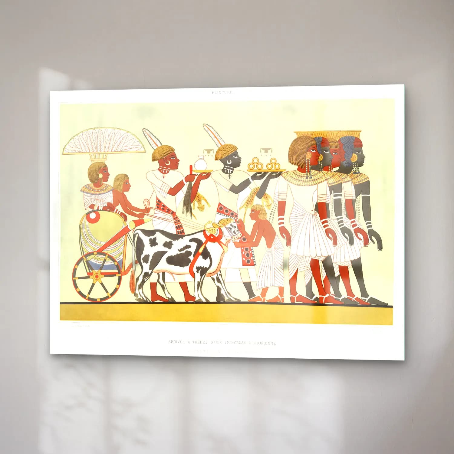 Émile Prisse d Avennes – Ethiopian princess arrival Thebes from Histoire de l art… cam tablo — sağ açıdan görünüm