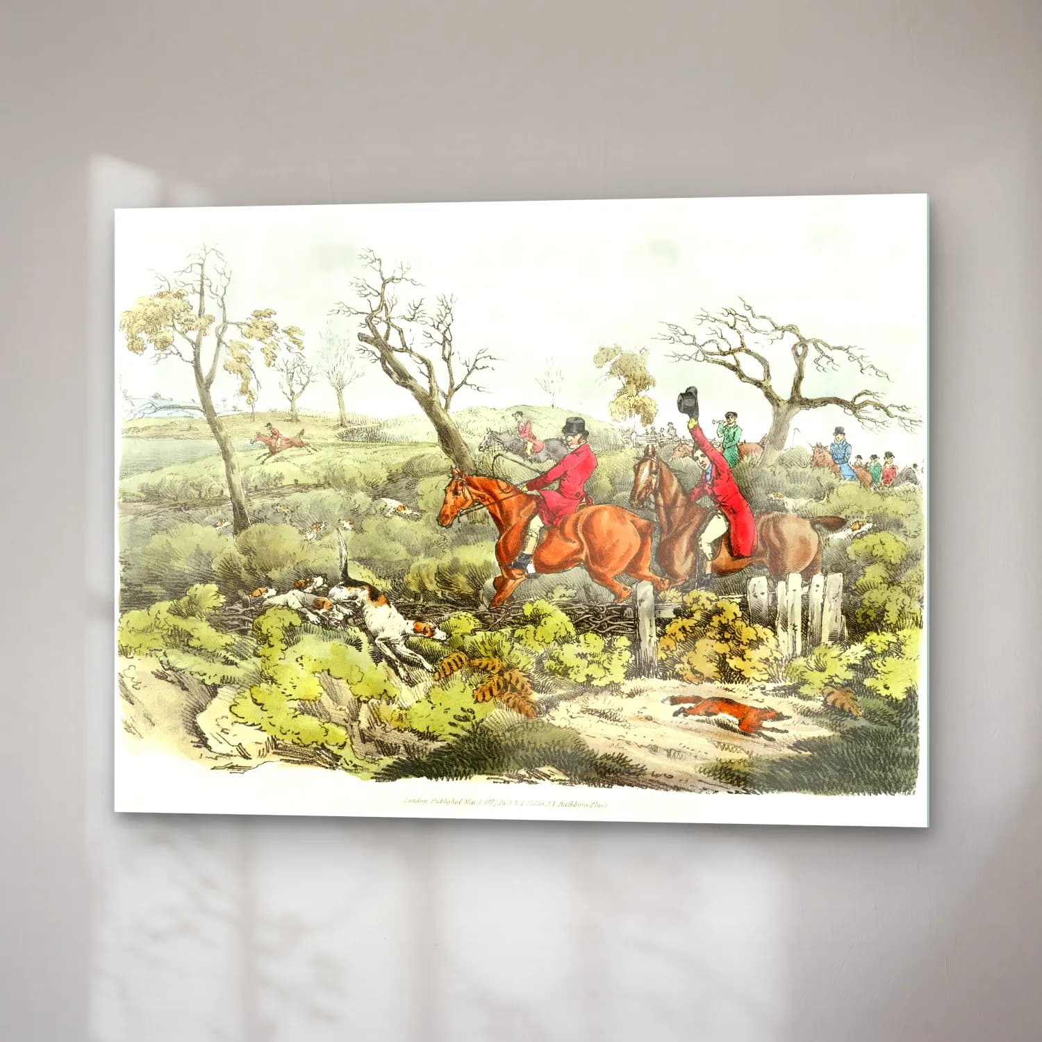 Henry Alken – Illustration of fox hunting from Sporting Sketches cam tablo — sağ açıdan görünüm