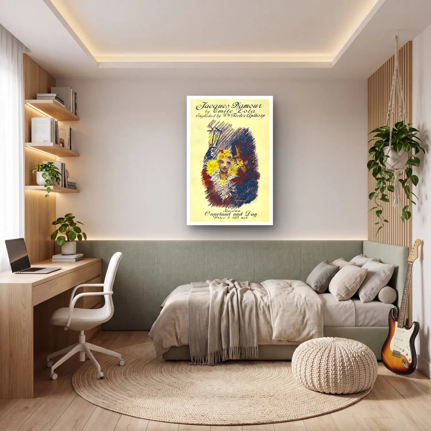 Ethel Reed – Jacques Damour poster of a man and a woman cam tablo — genç odasında