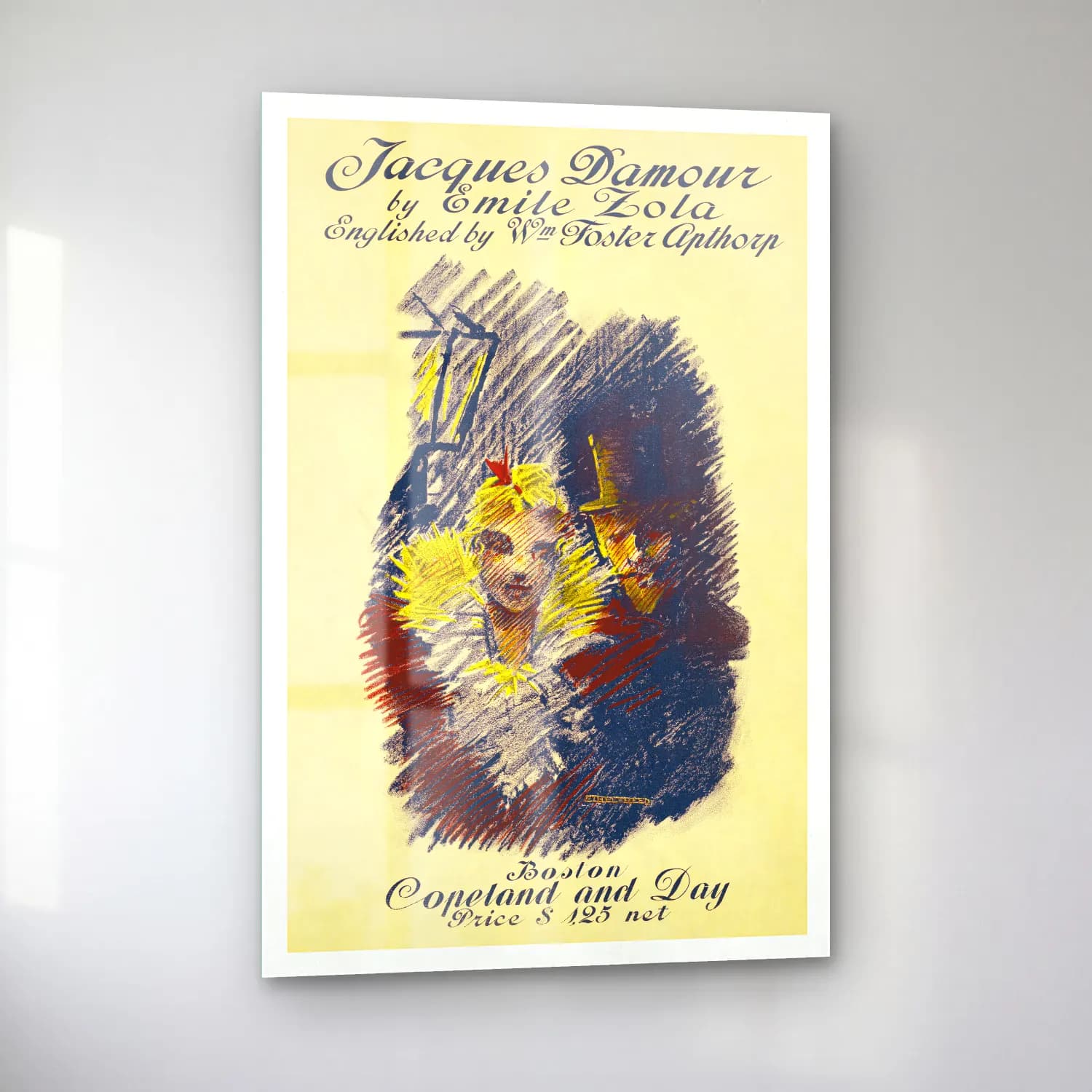 Ethel Reed – Jacques Damour poster of a man and a woman cam tablo — sol açıdan görünüm