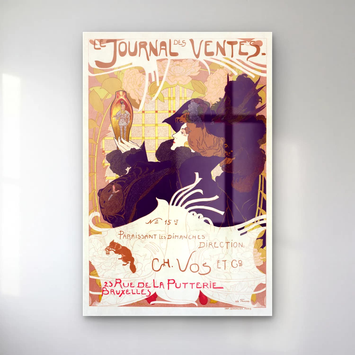 Georges de Feure – Journal des Ventes cam tablo — Georges de Feure – Journal des Ventes — vintage poster mitolojik sahne