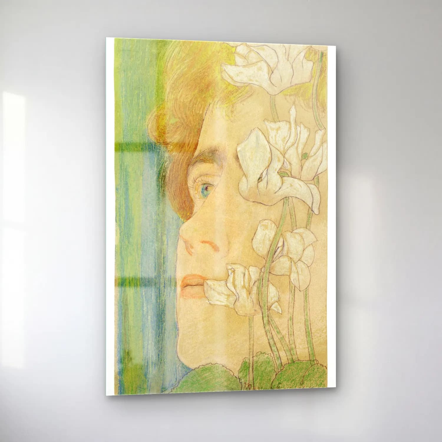 Jan Toorop – Marguérite cam tablo — sol açıdan görünüm