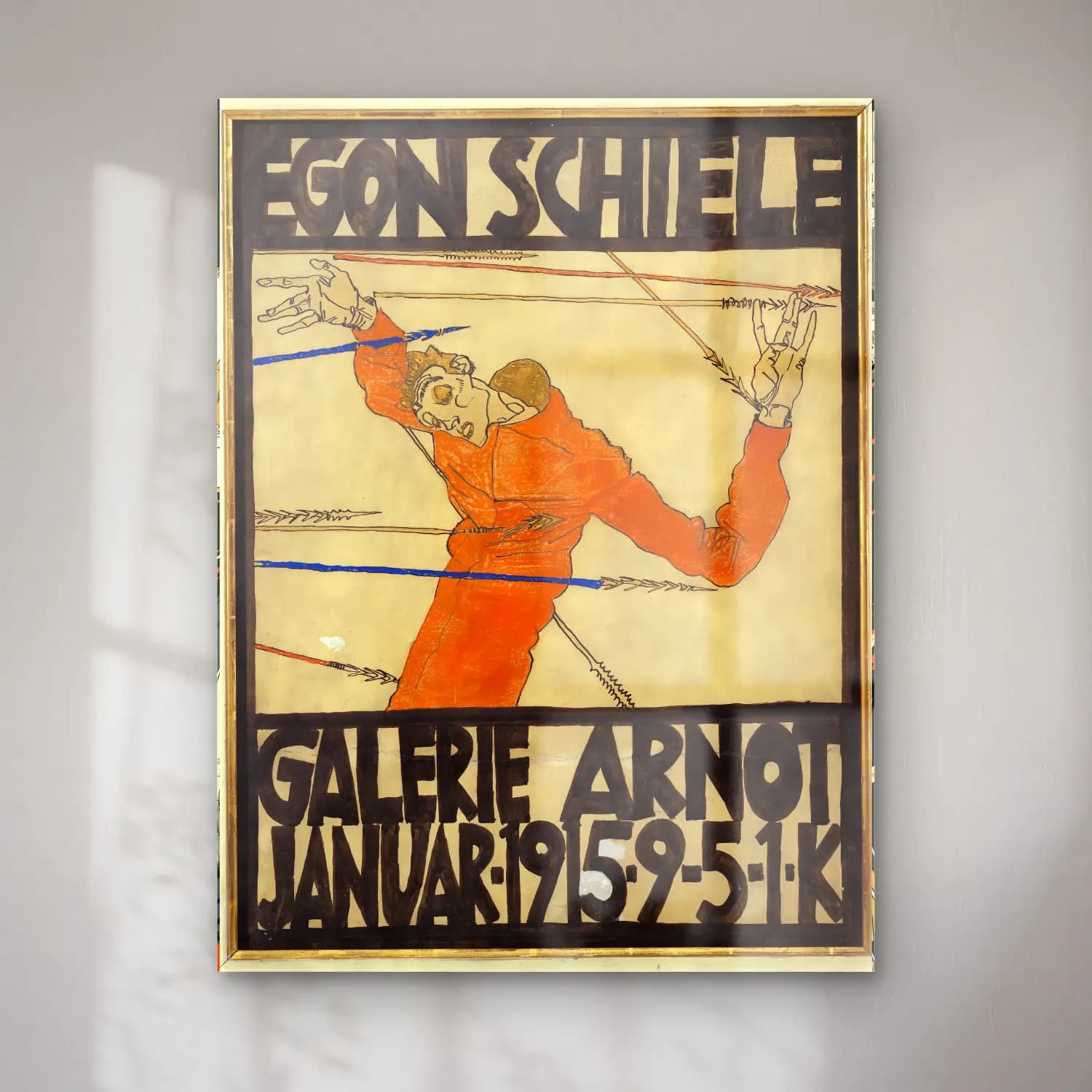 Egon Schiele – Plakat der Egon Schiele-Ausstellung in der Galerie Arnot cam tablo — Egon Schiele – Plakat der Egon Schiele-Ausstellung in der Galerie Arnot — vintage poster kayak