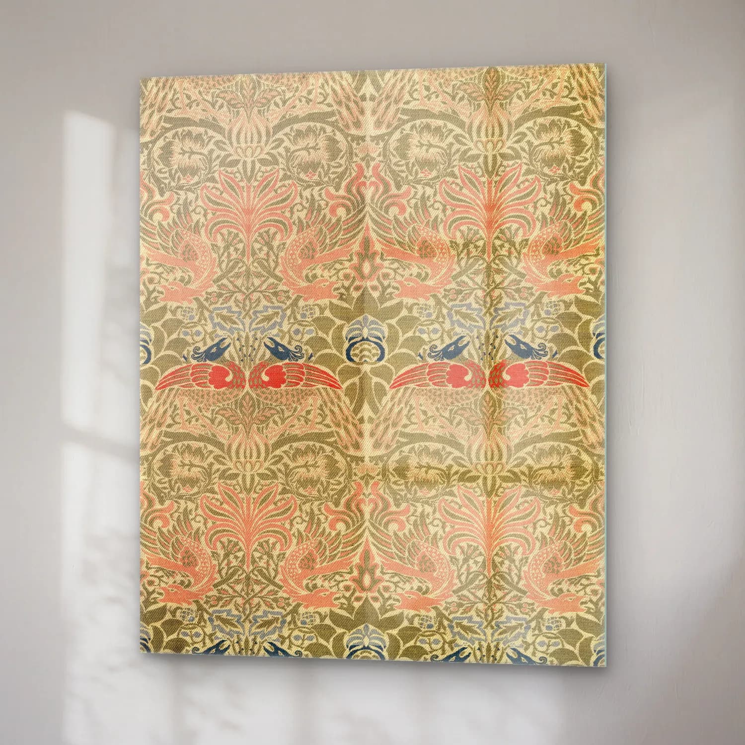 Japon Baskı Çiçek Deseni No. 60 cam tablo — sağ açıdan görünüm
