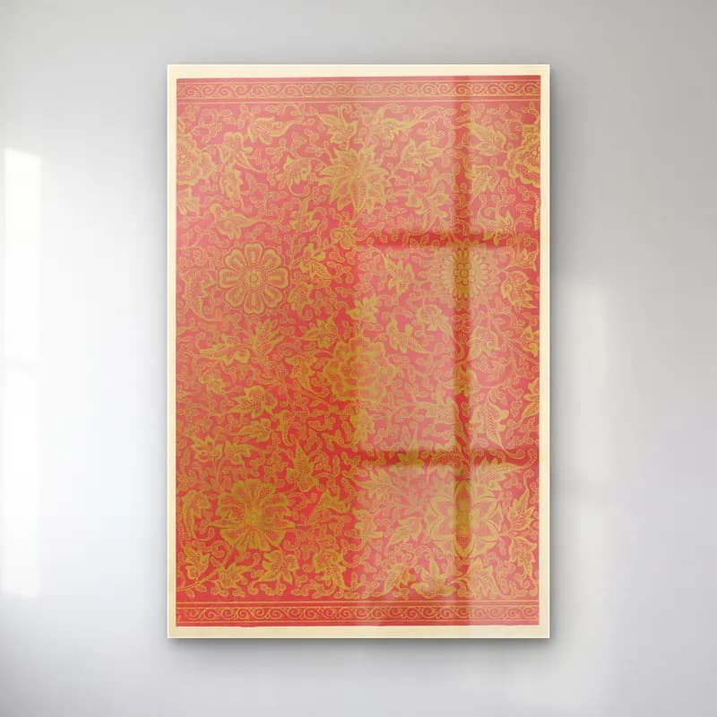 Japon Baskı Çiçek Deseni No. 61 cam tablo — Japon Baskı Çiçek Deseni No. 61 — japon baskı çiçek deseni