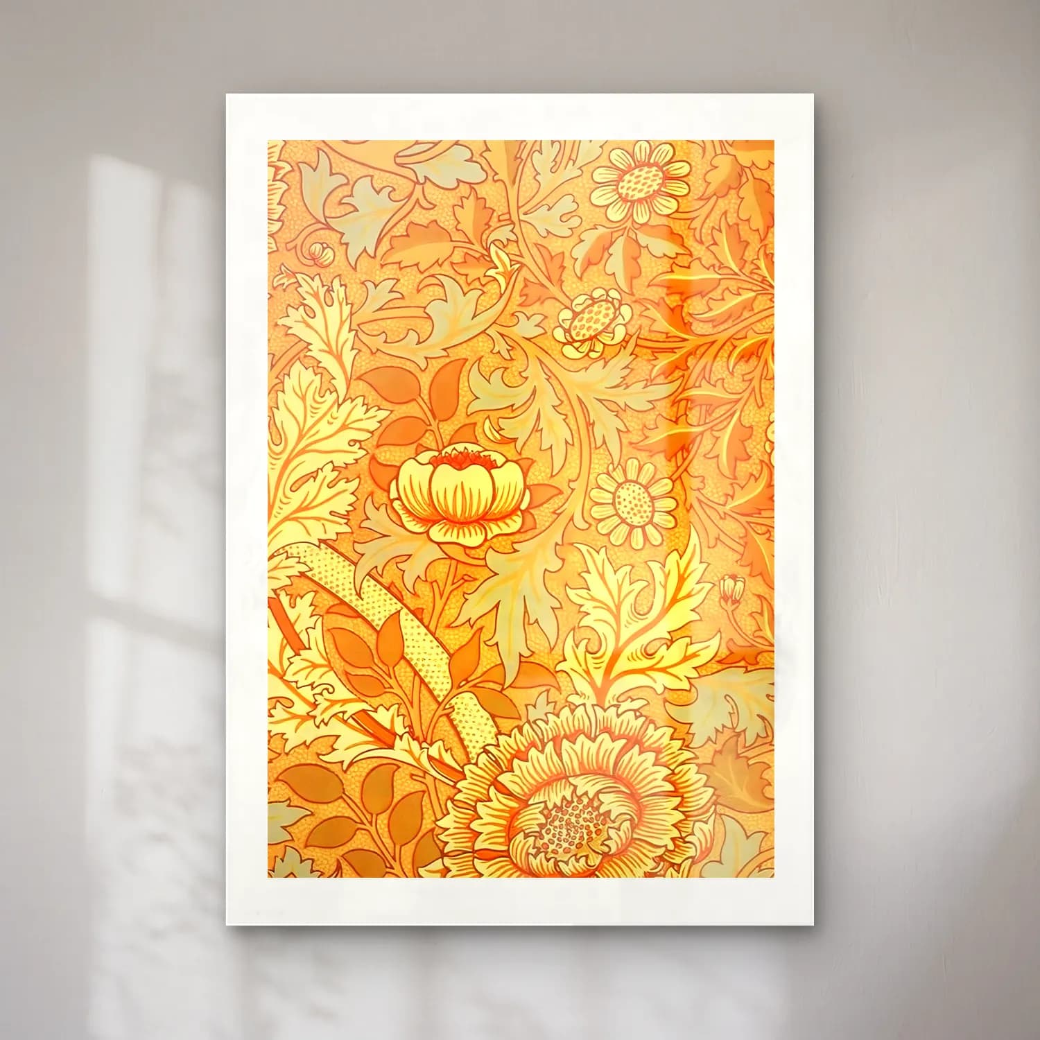 Vintage Çiçek Deseni No. 30 cam tablo — Vintage Çiçek Deseni No. 30 — vintage çiçek deseni